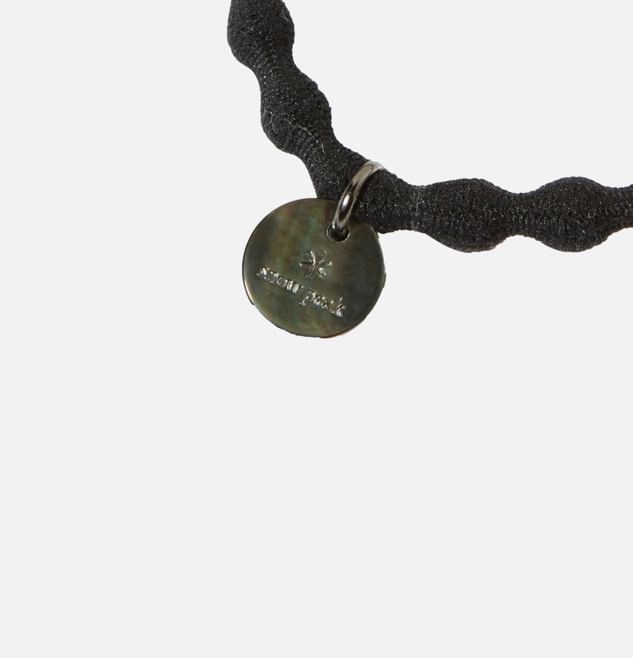 Snow Peak Hair Tie Logo Charm Brown