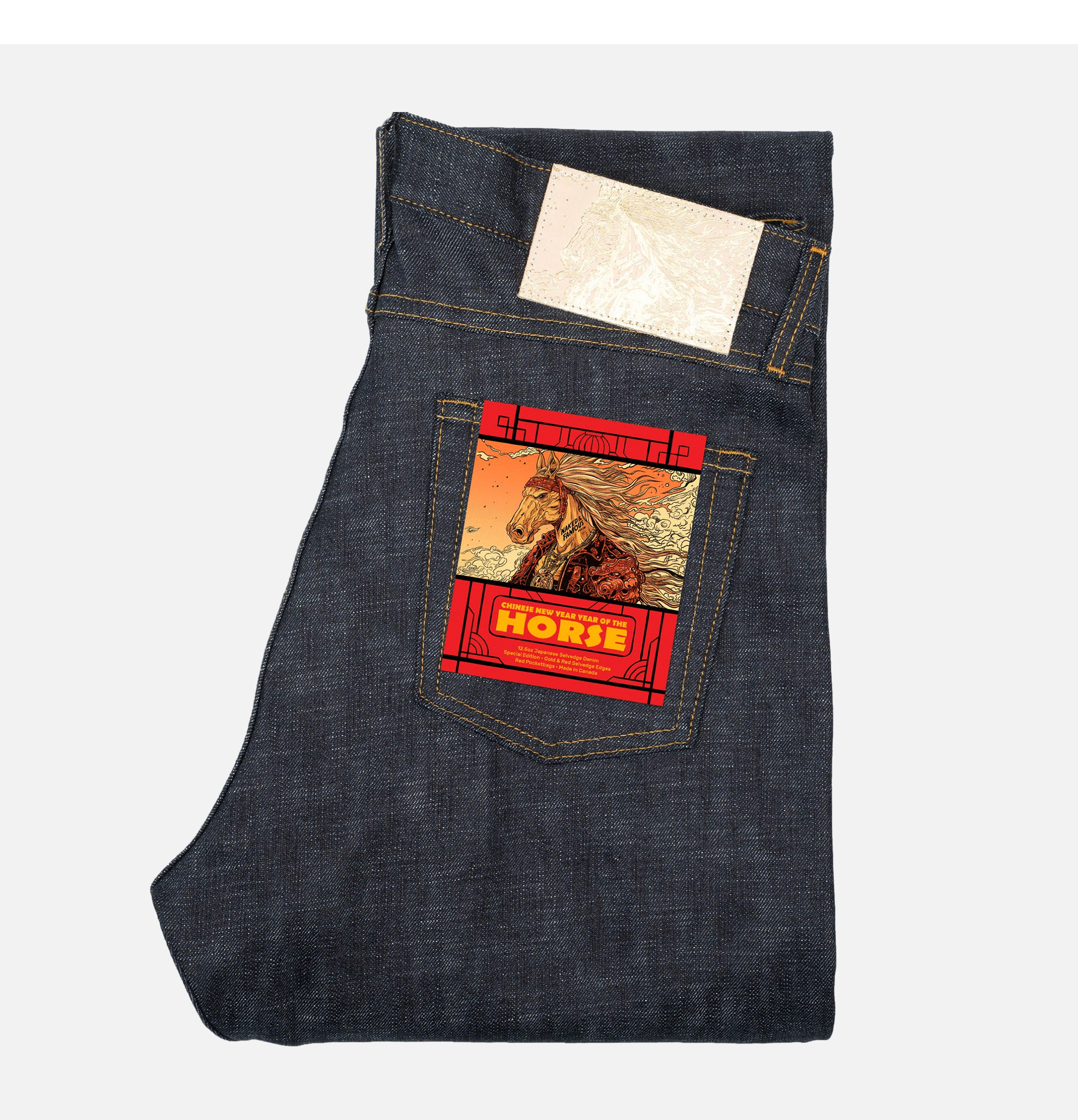 Naked & Famous Jean True Guy Chinese New Year Horse