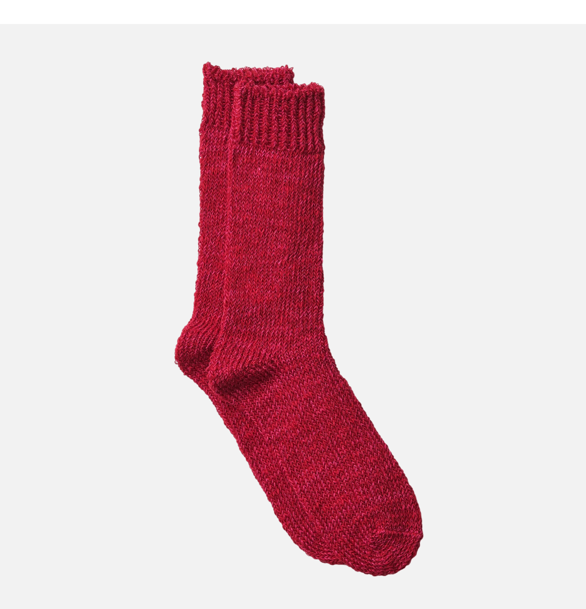 Yahae Chaussettes Organic Coton Chanvre Rouge