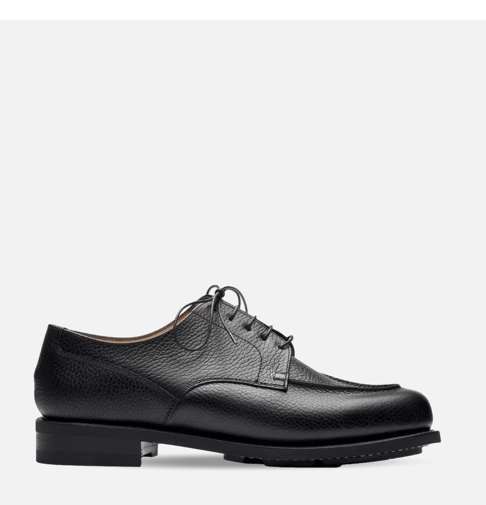 Paraboot Chambord Black Grained Leather Shoe