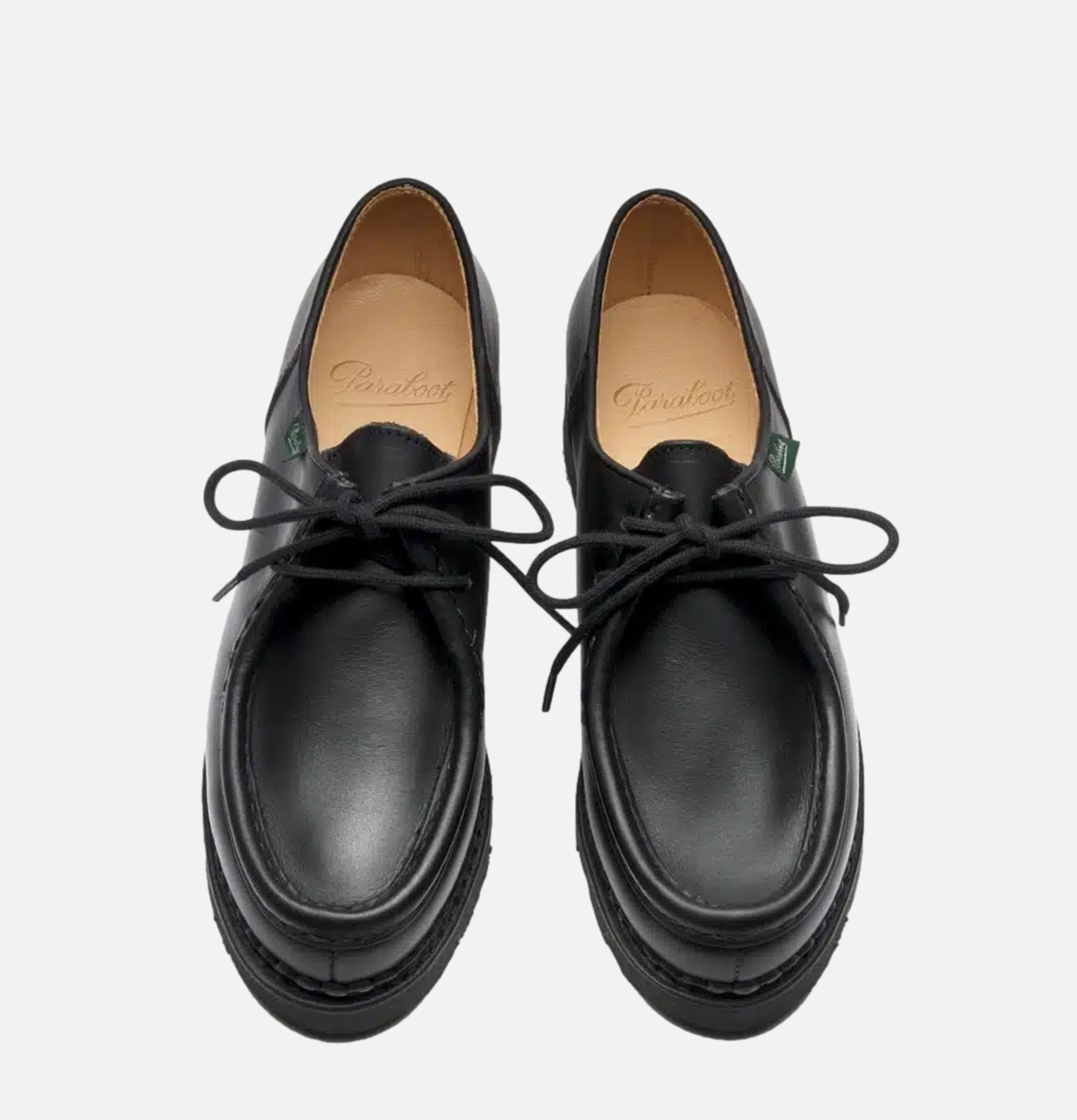 Paraboot Women Michael Marche Shoes in Noir Leather.