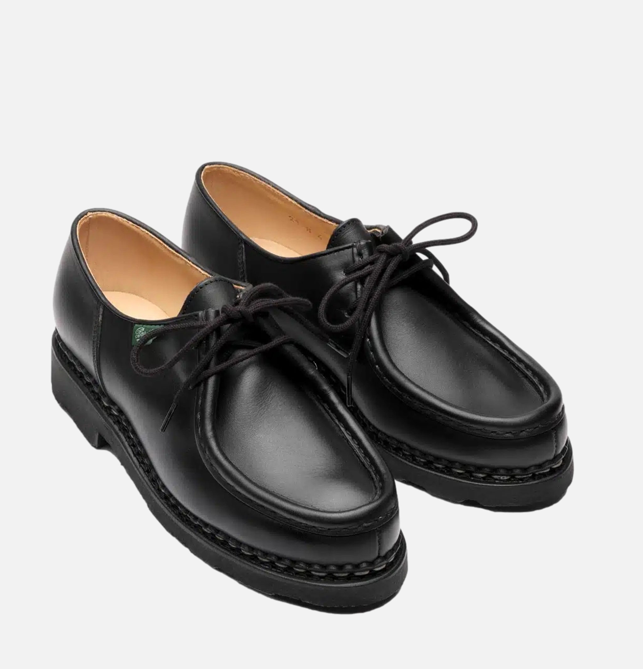 Paraboot Women Michael Marche Shoes in Noir Leather.