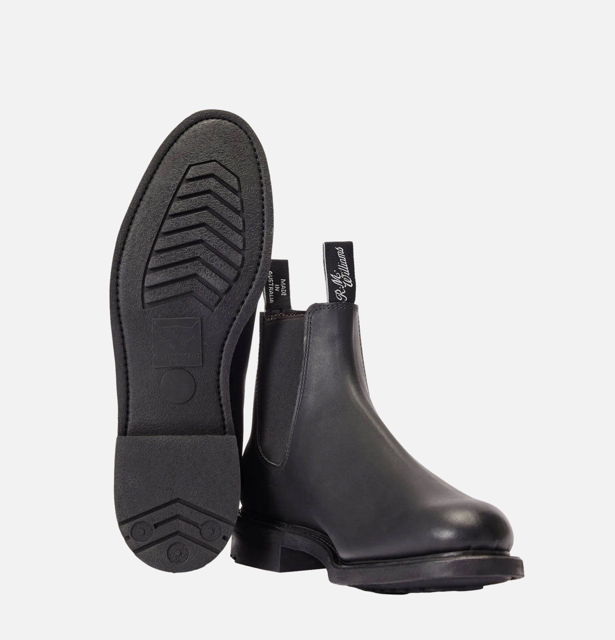 R.M. Williams Gardener Boots Black Leather.