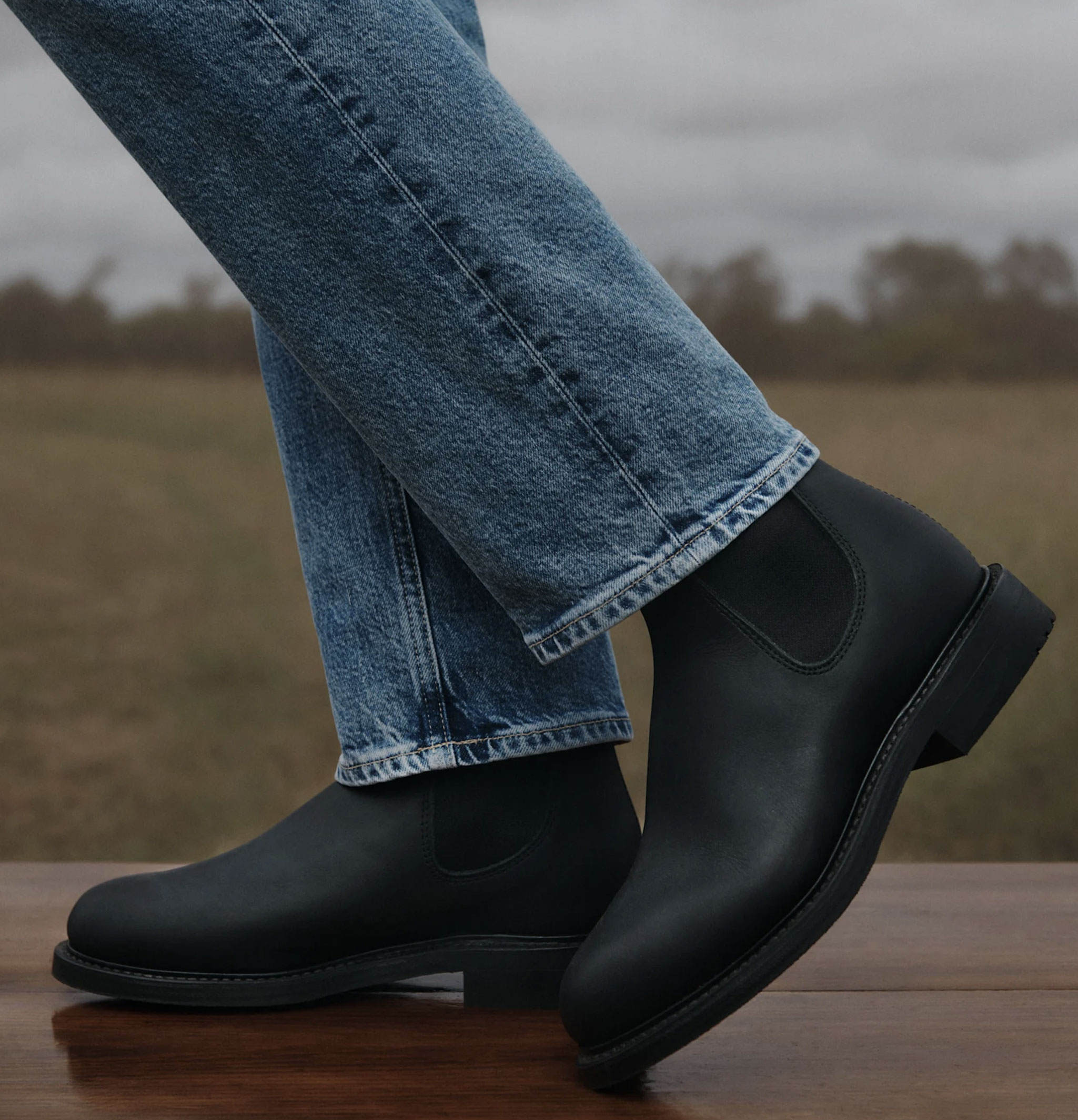 Bottes R.M. Williams Gardener Boots Black Leather.