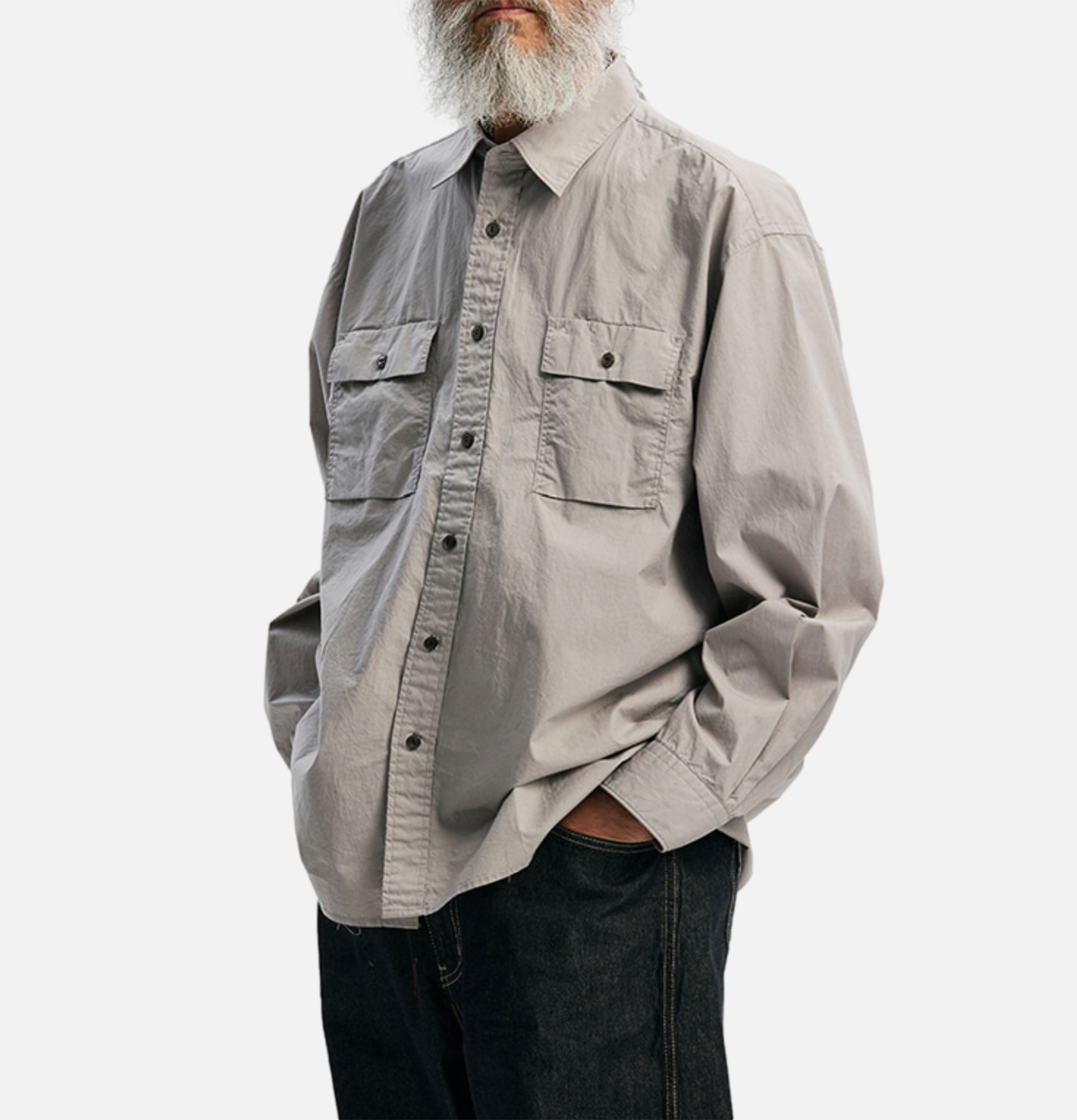Frizmworks Cigarette Pocket Shirt in Mud