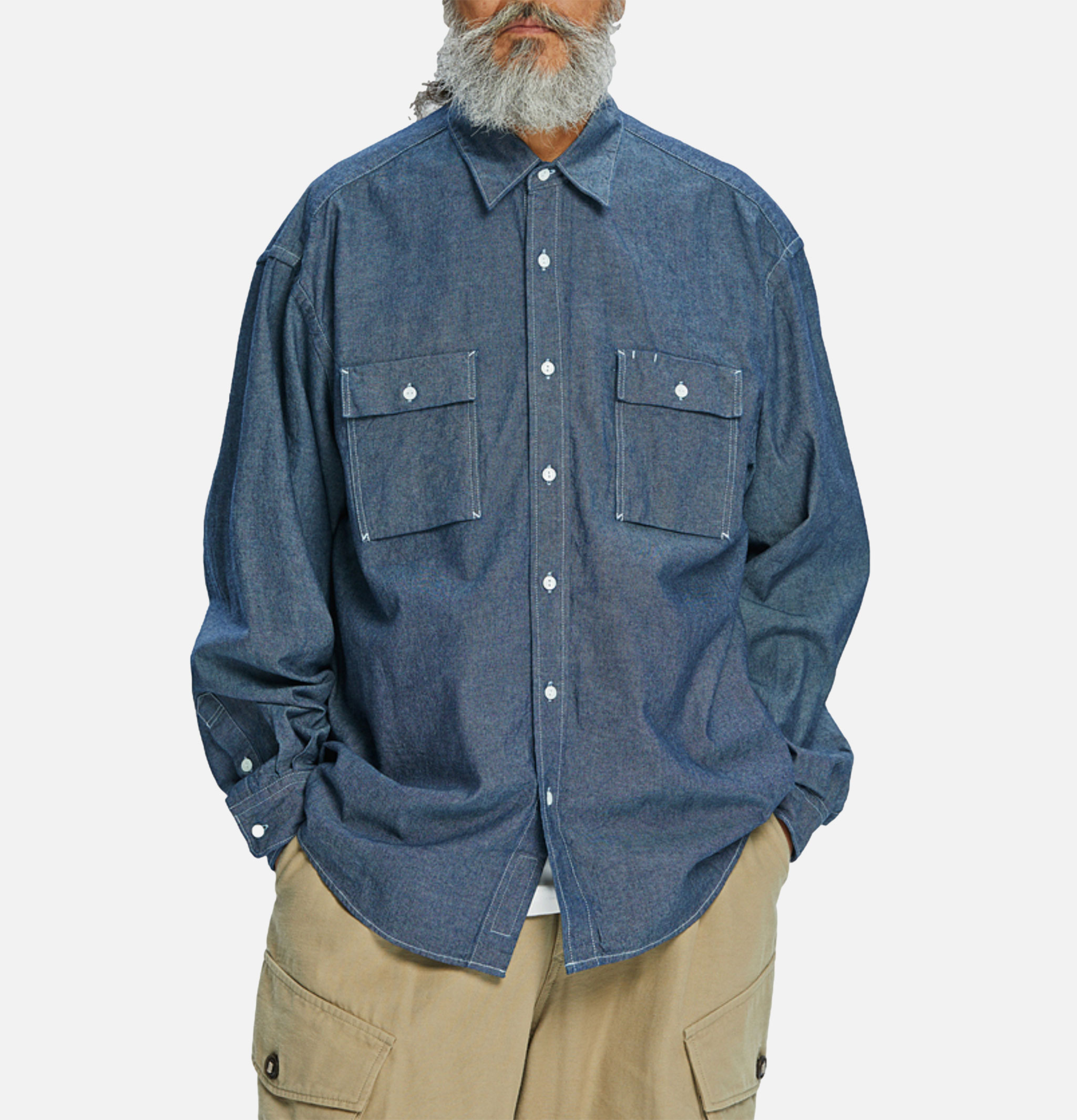 Frizmworks Cigarette Pocket Shirt in Indigo