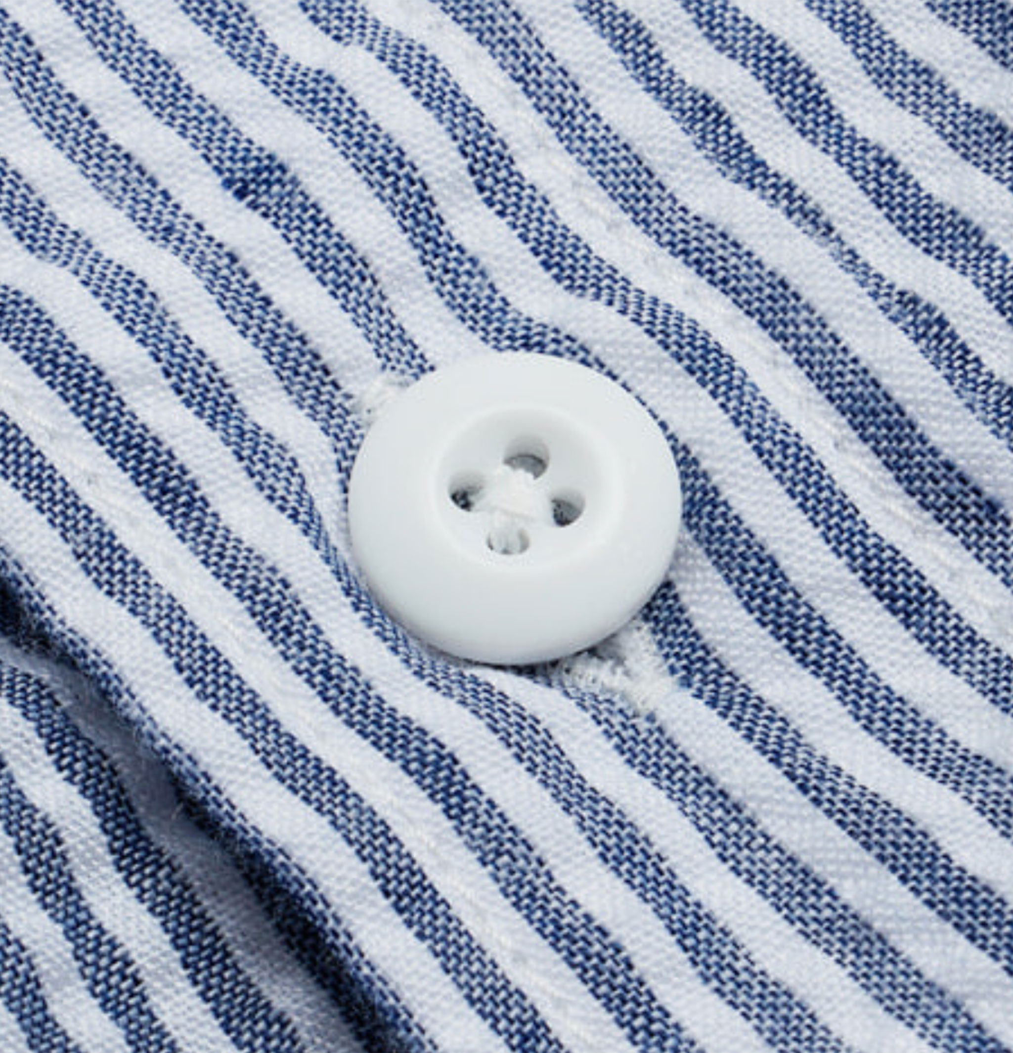 Frizmworks Og Stripe Seersucker Half Shirt in Blue