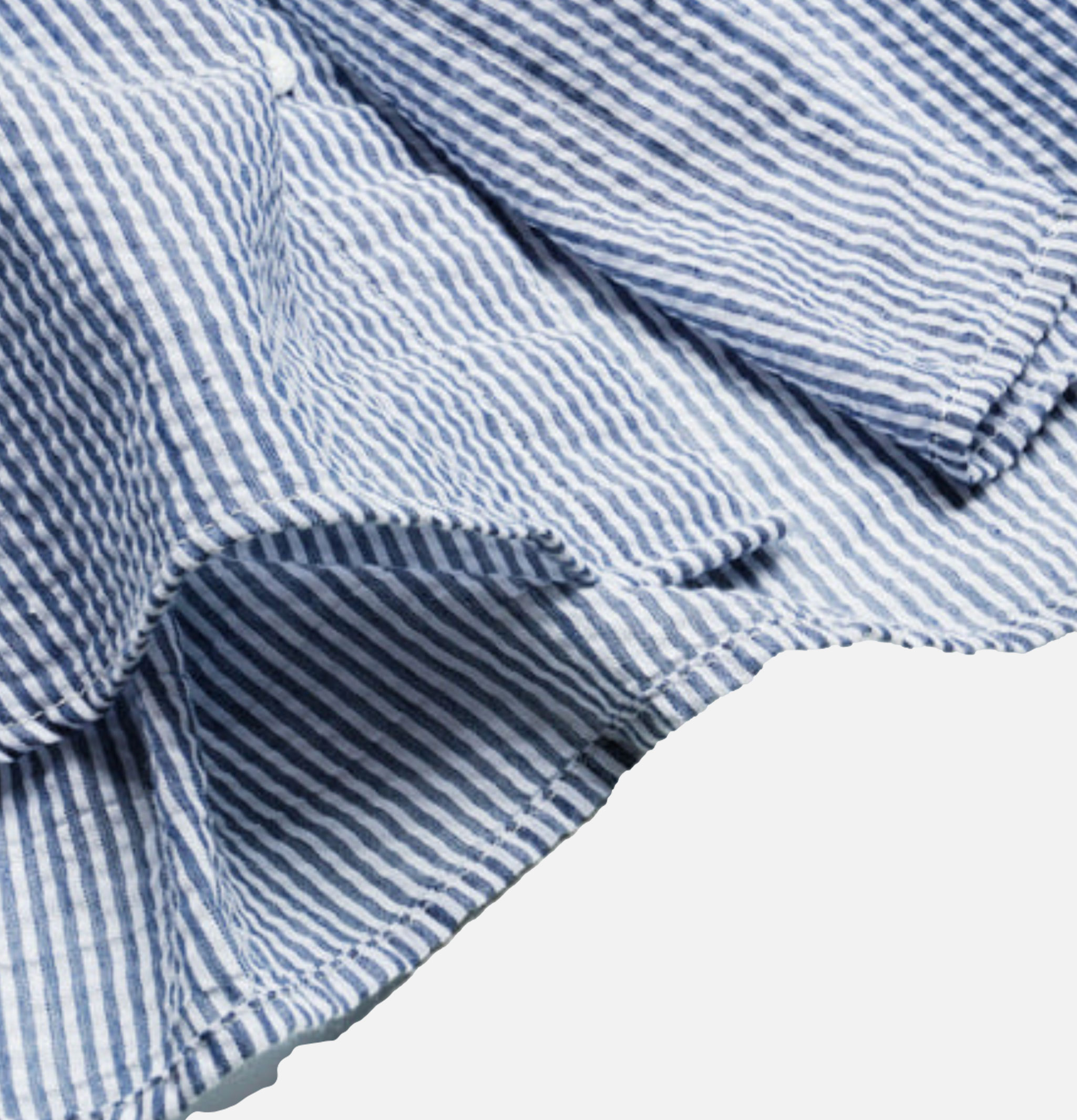 Frizmworks Chemise Og Stripe Seersucker Half Bleu