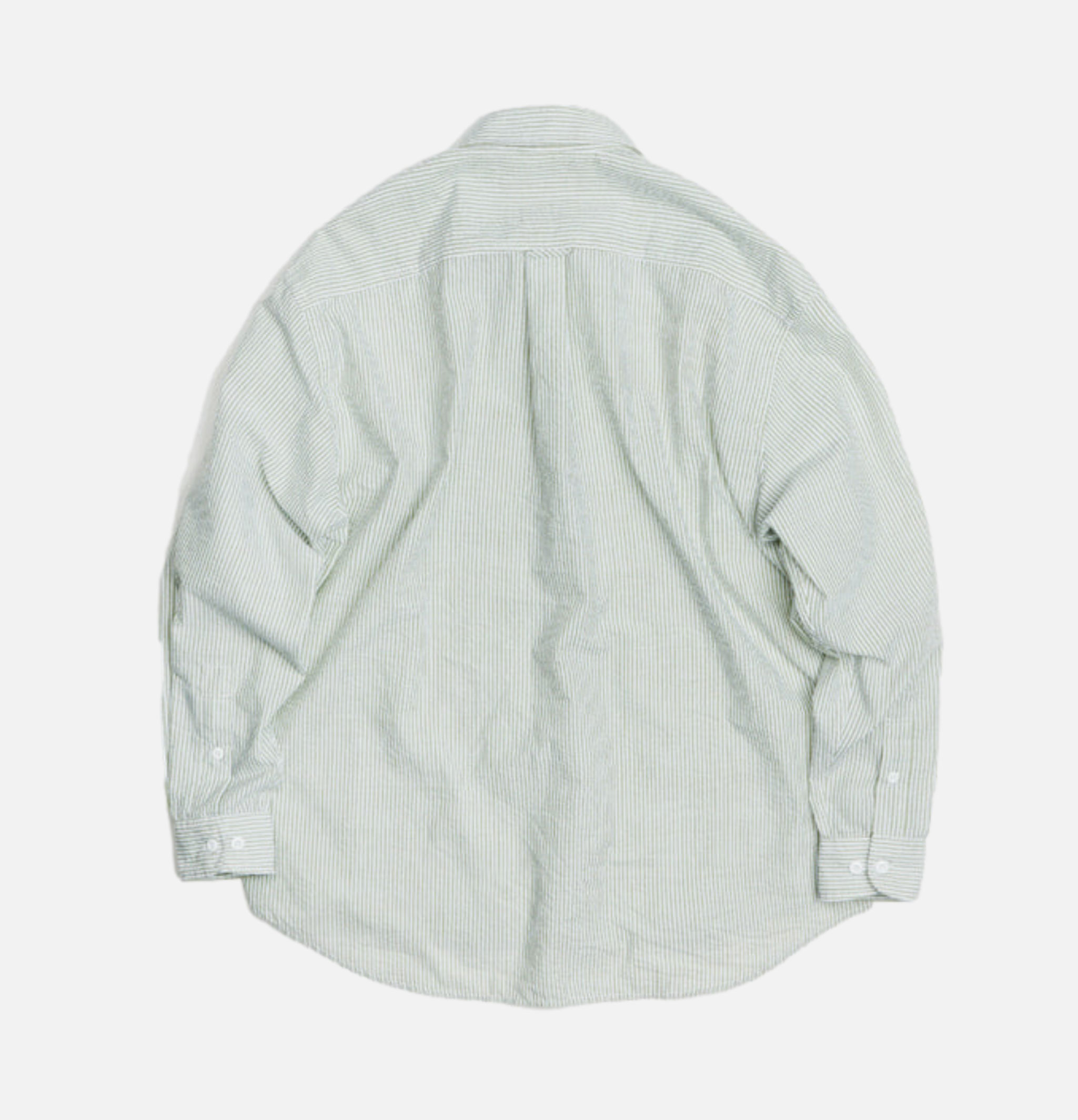 Frizmworks Og Stripe Seersucker Half Shirt in Green