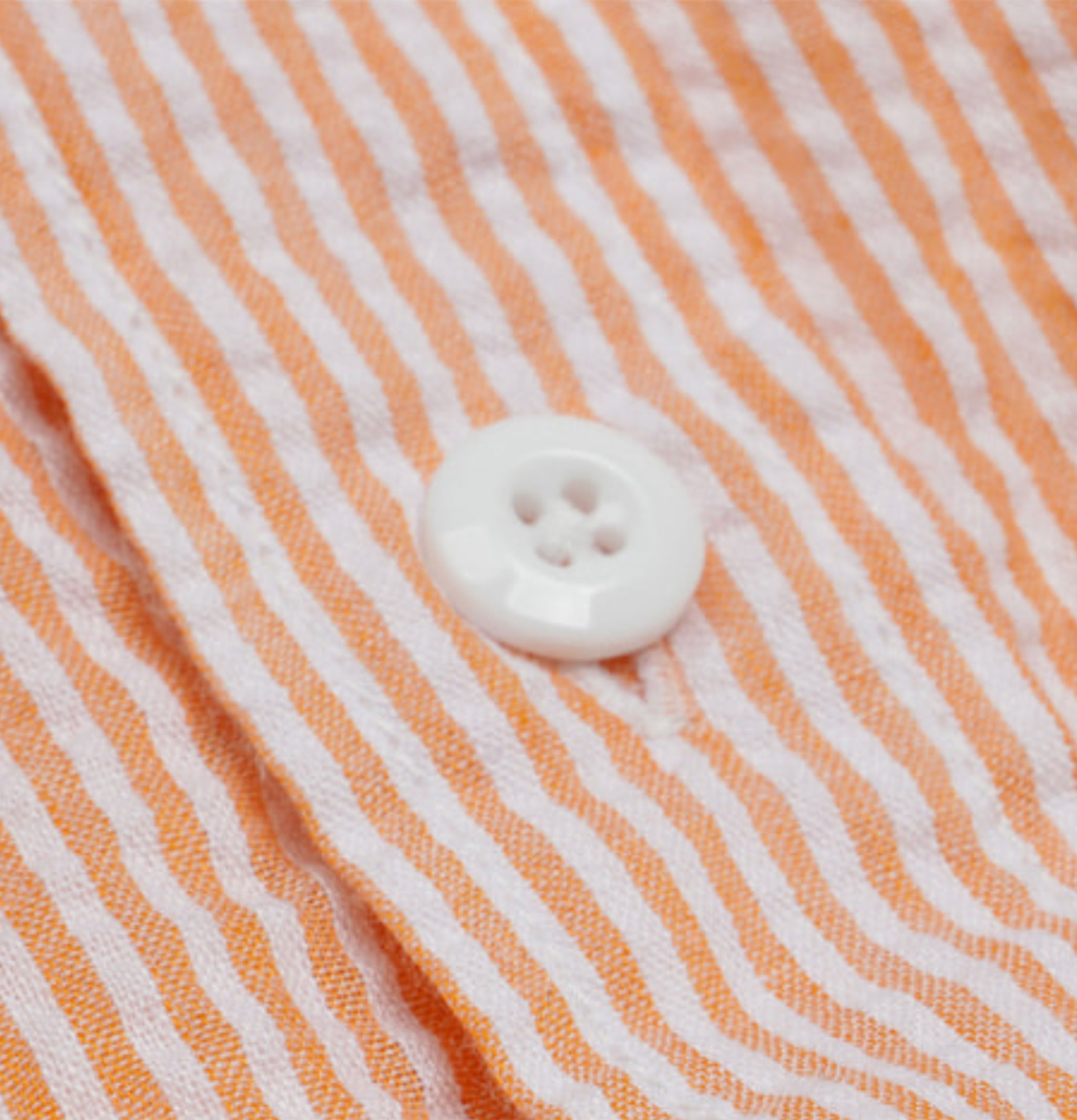 Frizmworks Og Stripe Seersucker Half Shirt in Orange