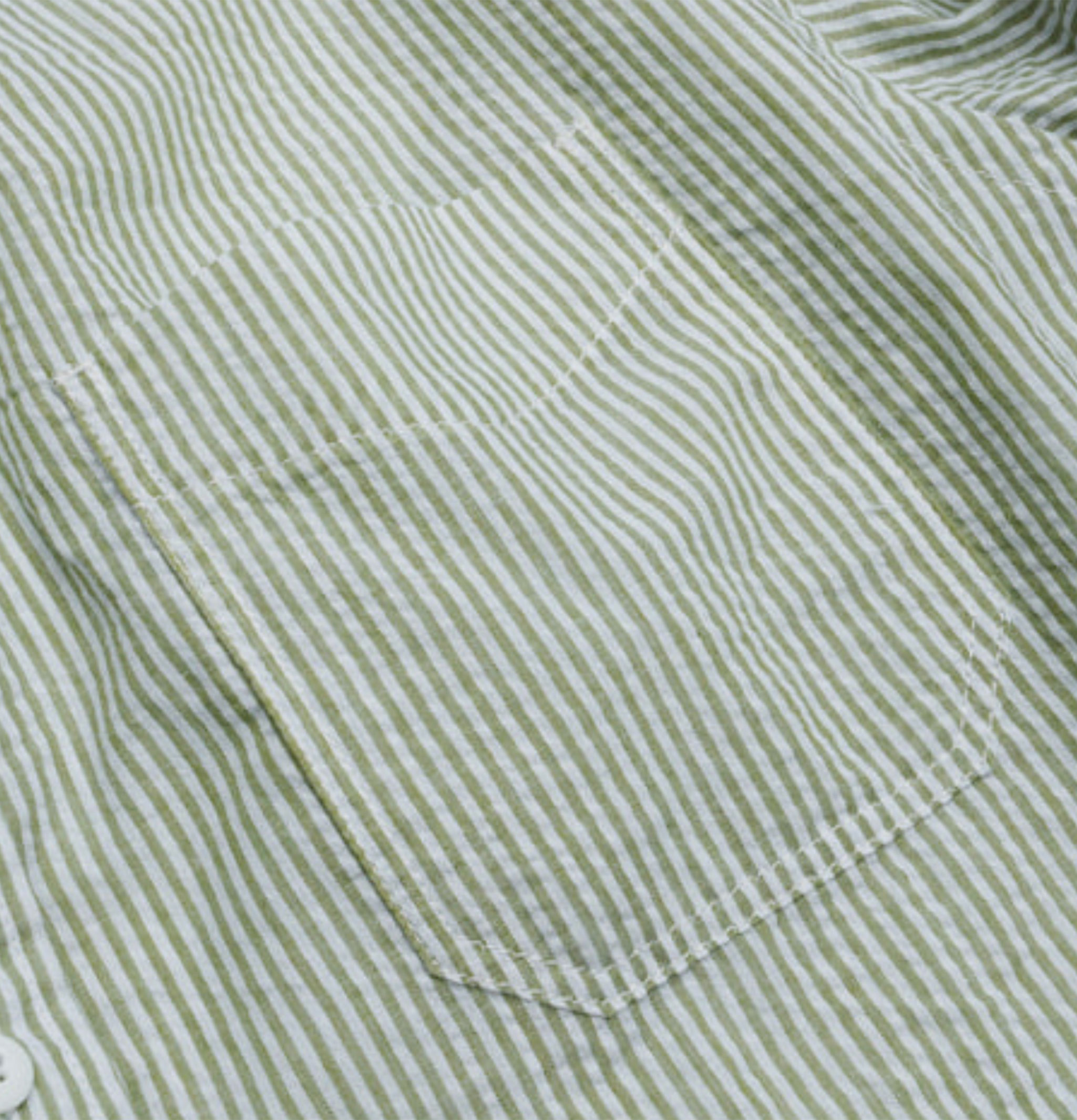 Frizmworks Chemise Og Stripe Seersucker Half Vert