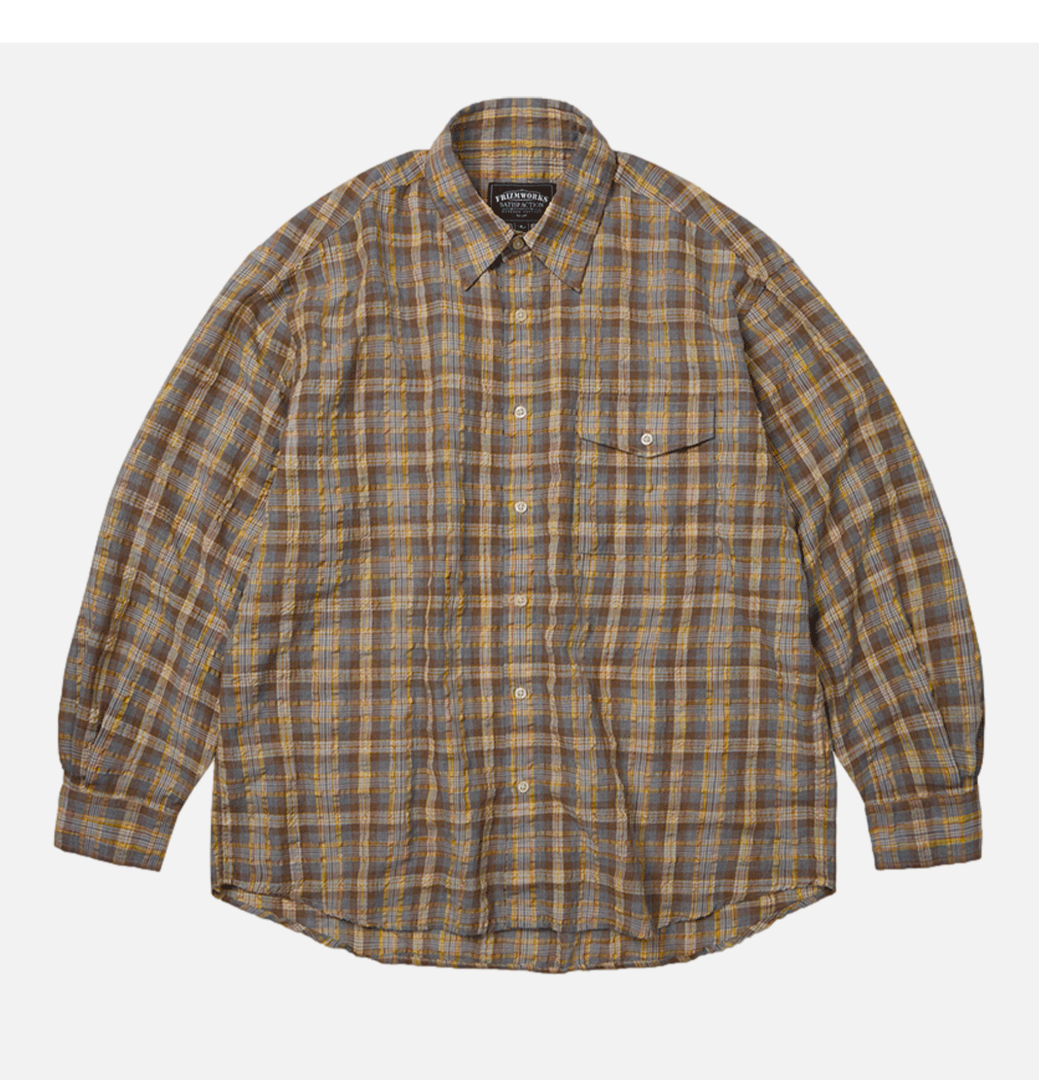 Frizmworks Yellow Uneven Check Shirt