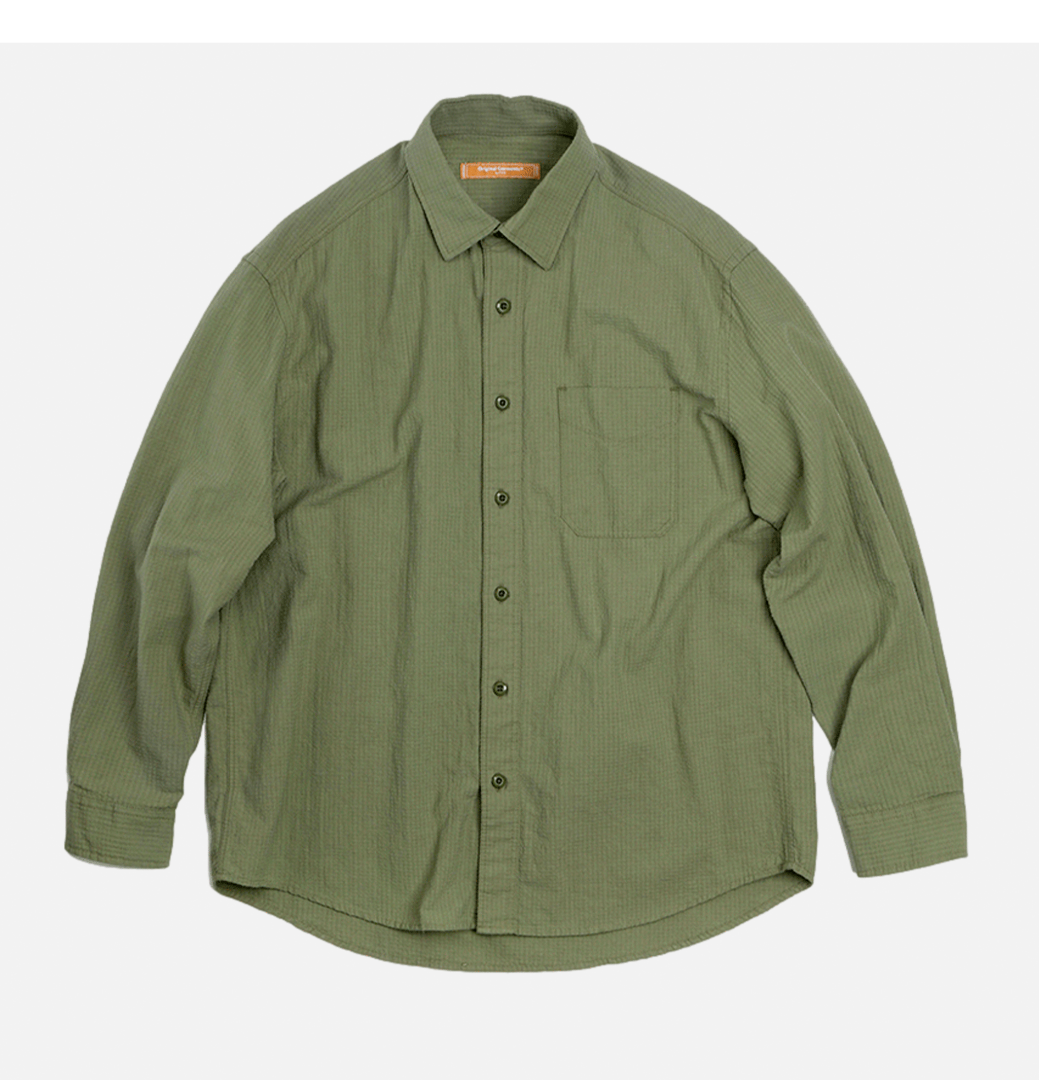 Frizmworks Dobby Seersucker Shirt in Half Olive