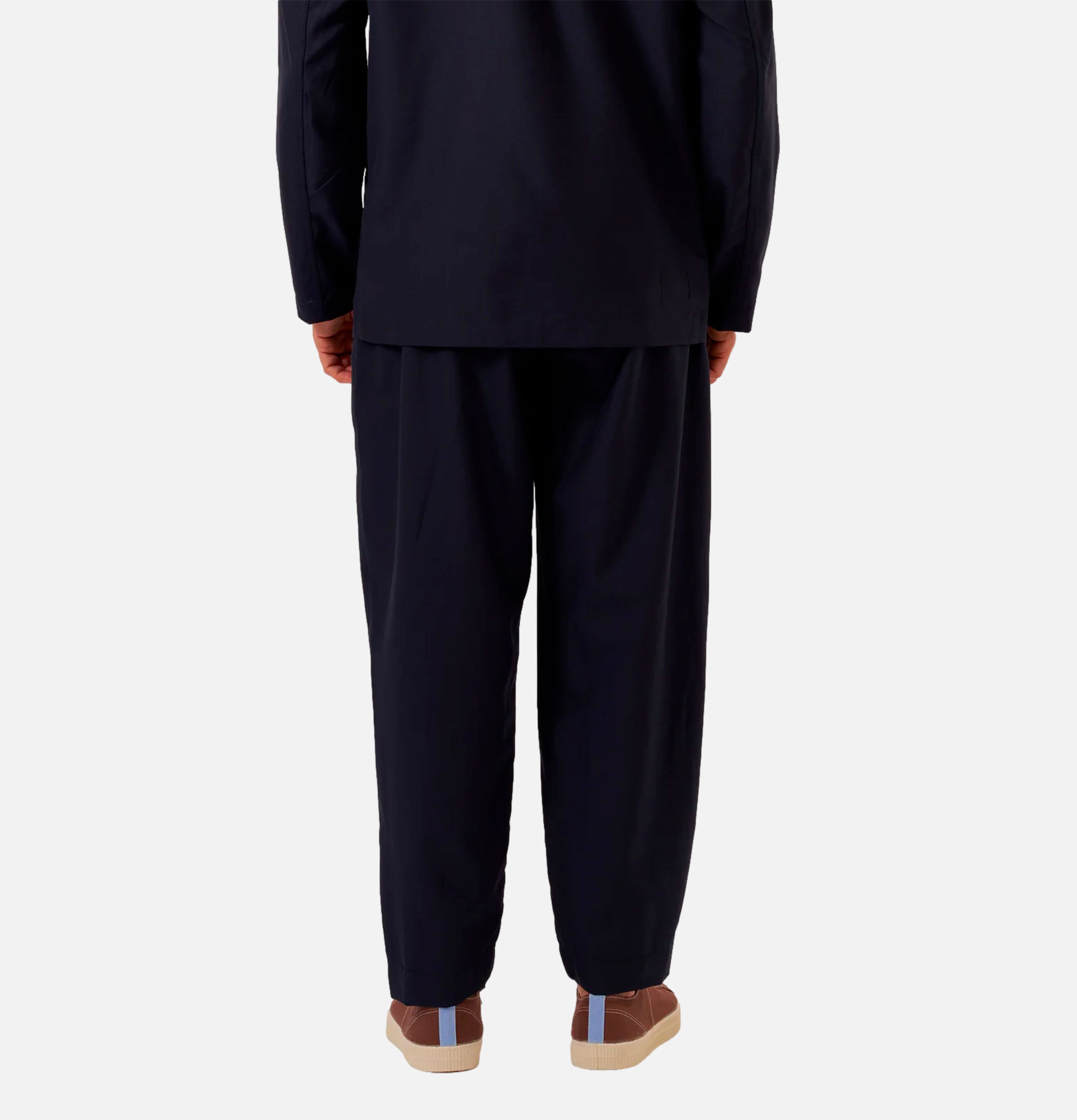 Universal Works Pleated Track Pant Tropical Suiting Navy