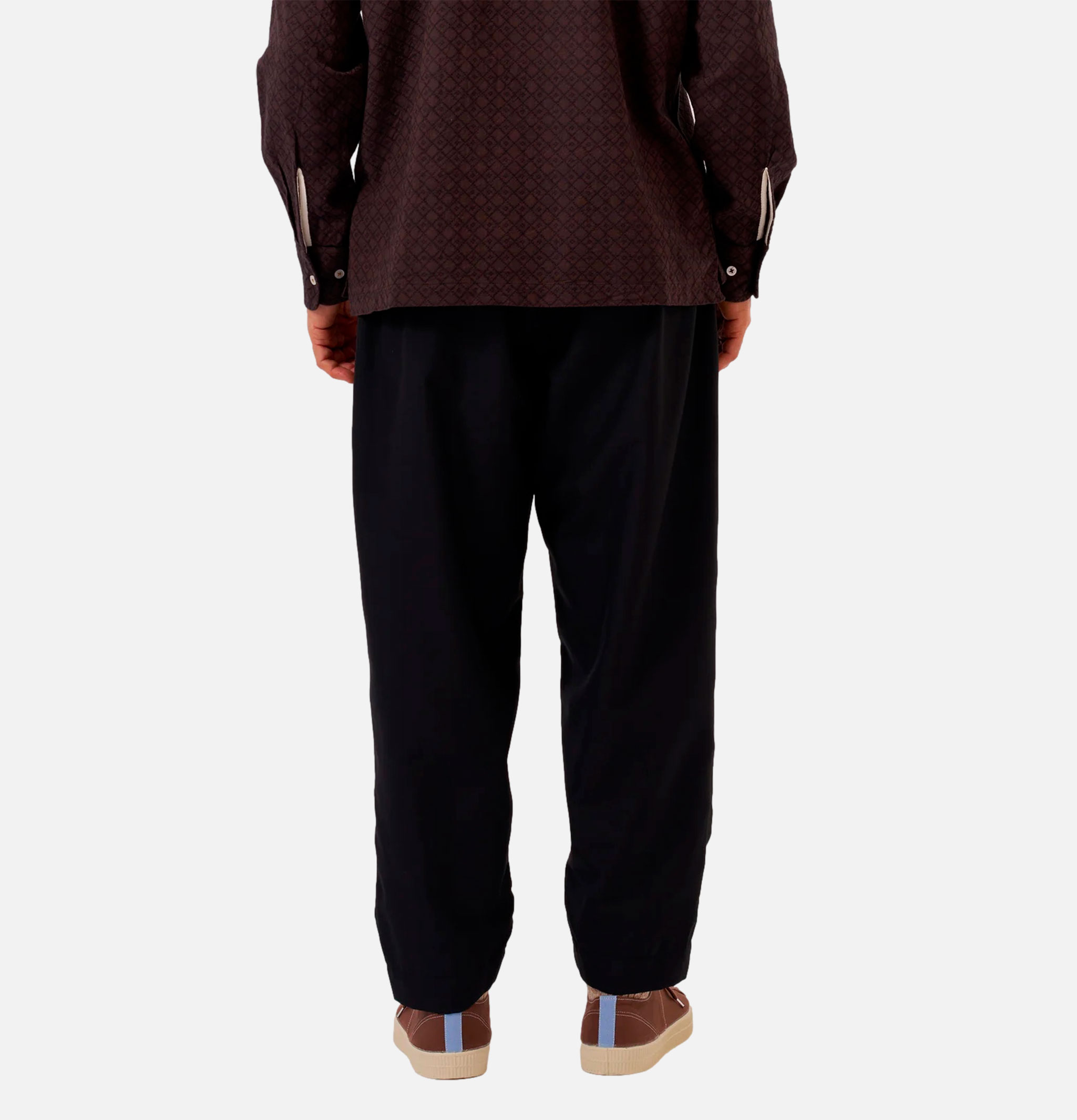 Universal Works Pleated Track Pant Tropical Suiting Black