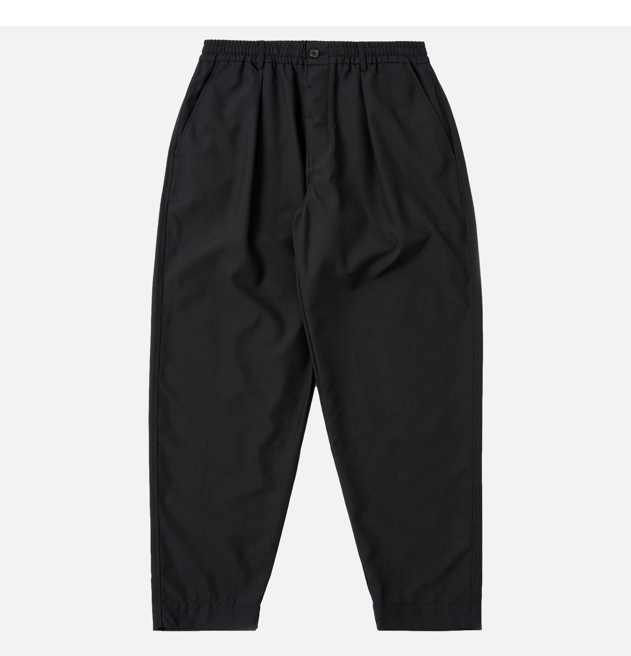 Universal Works Pleated Track Pant Tropical Suiting Black