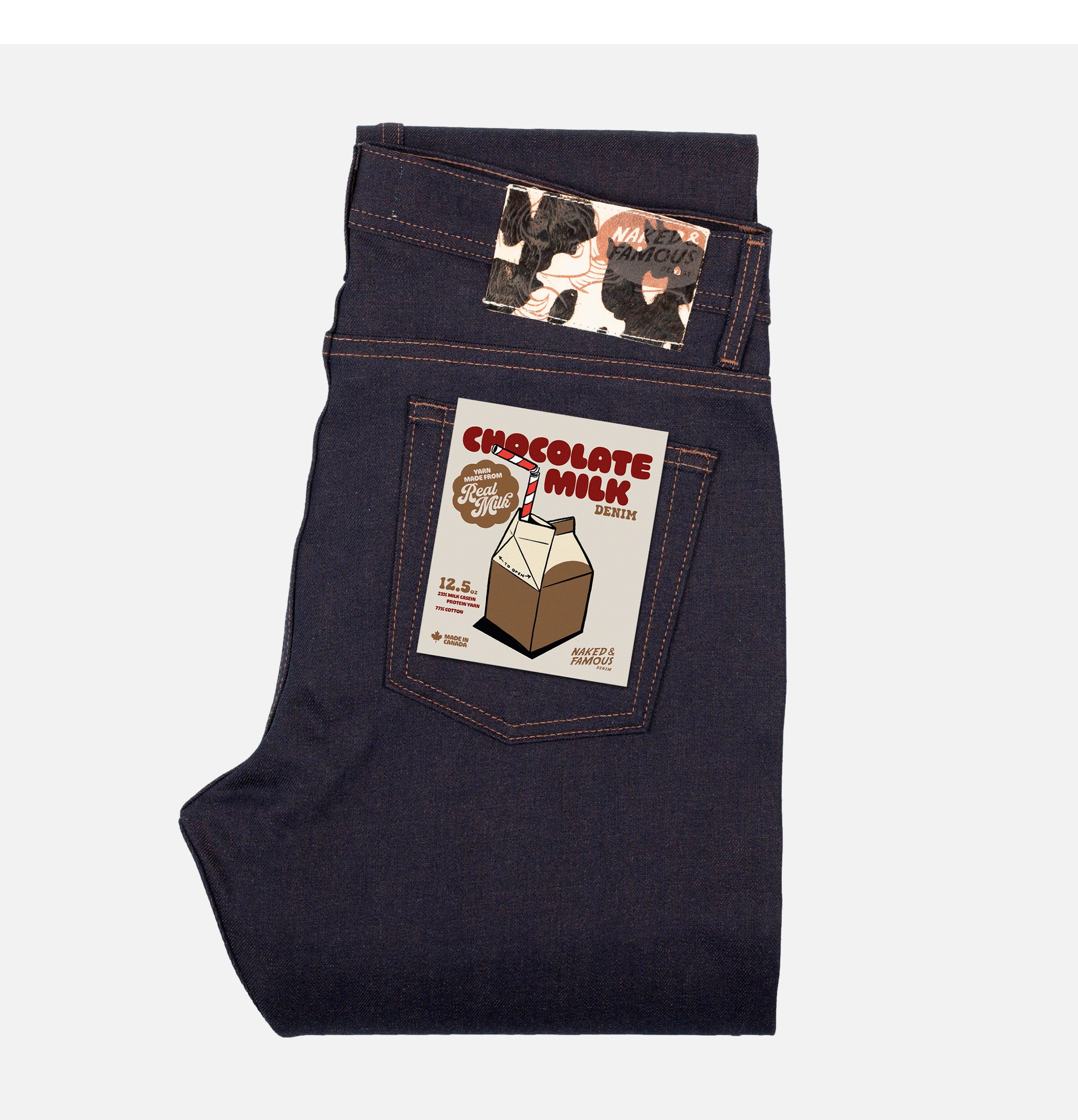 Naked & Famous Weird Guy Chocolate Milk Selvedge