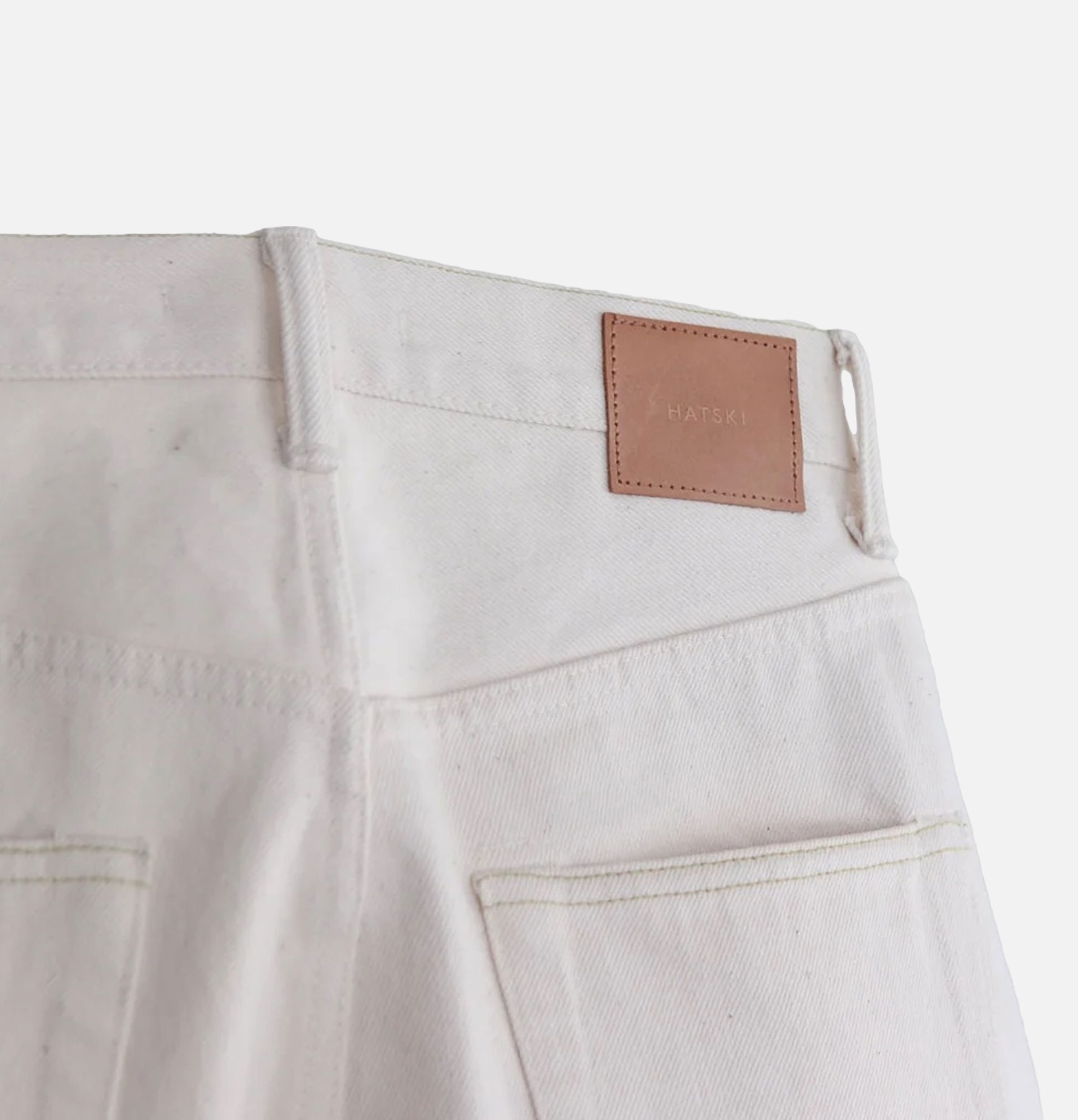 Hatski Denim 01 Loose Tapered Washi Ecru