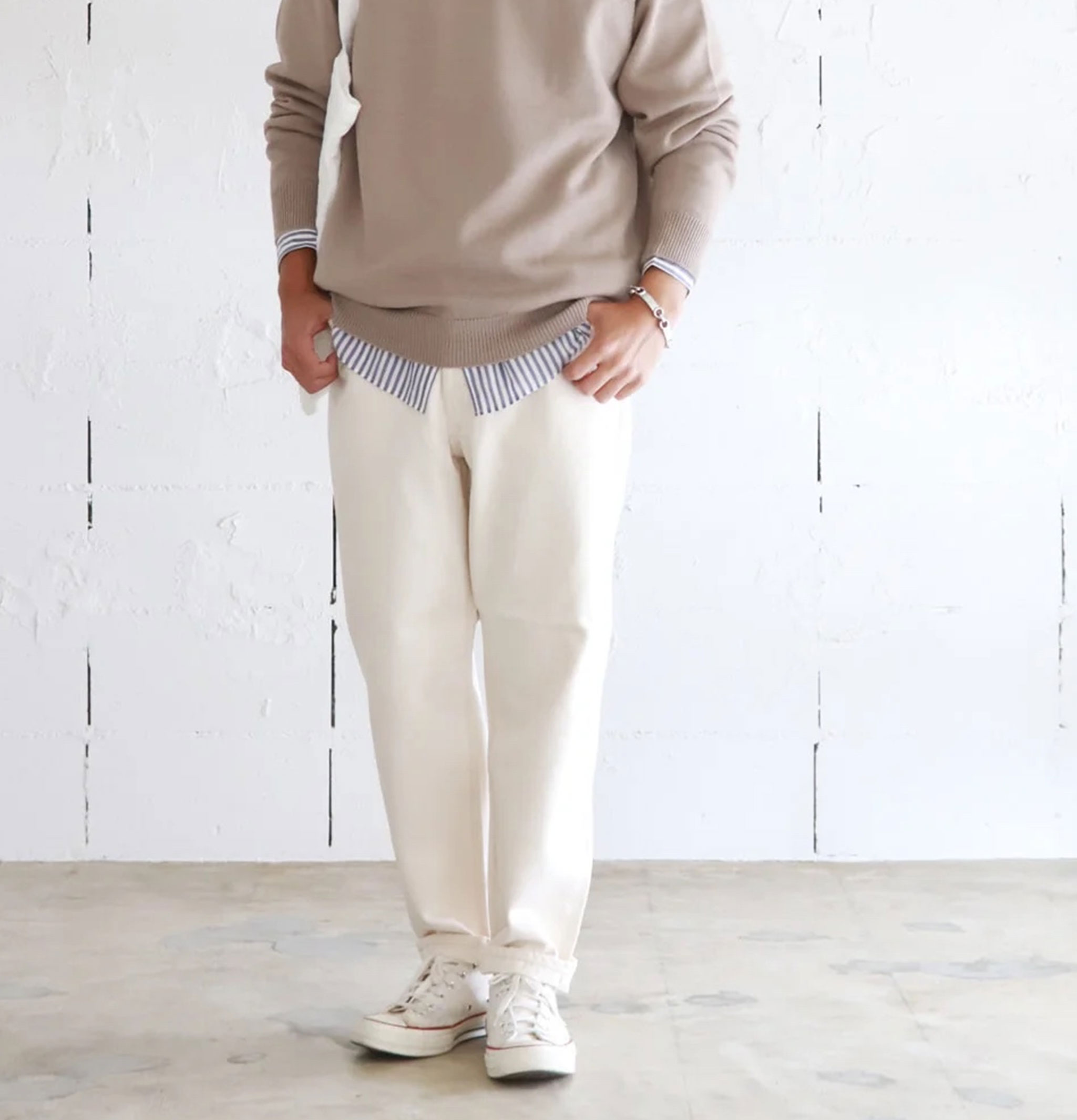 Hatski Denim 01 Loose Tapered Washi Ecru