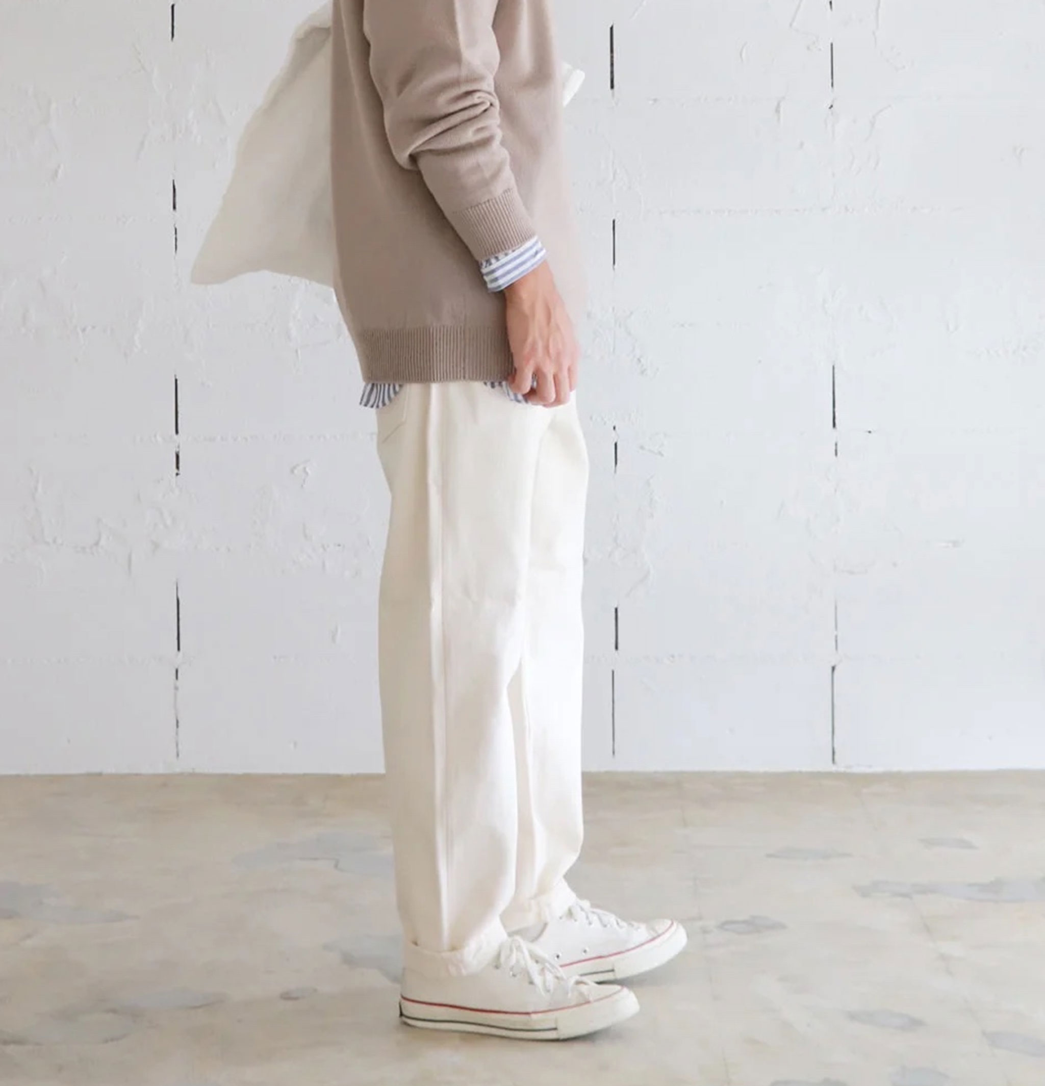 Hatski Denim 01 Loose Tapered Washi Ecru