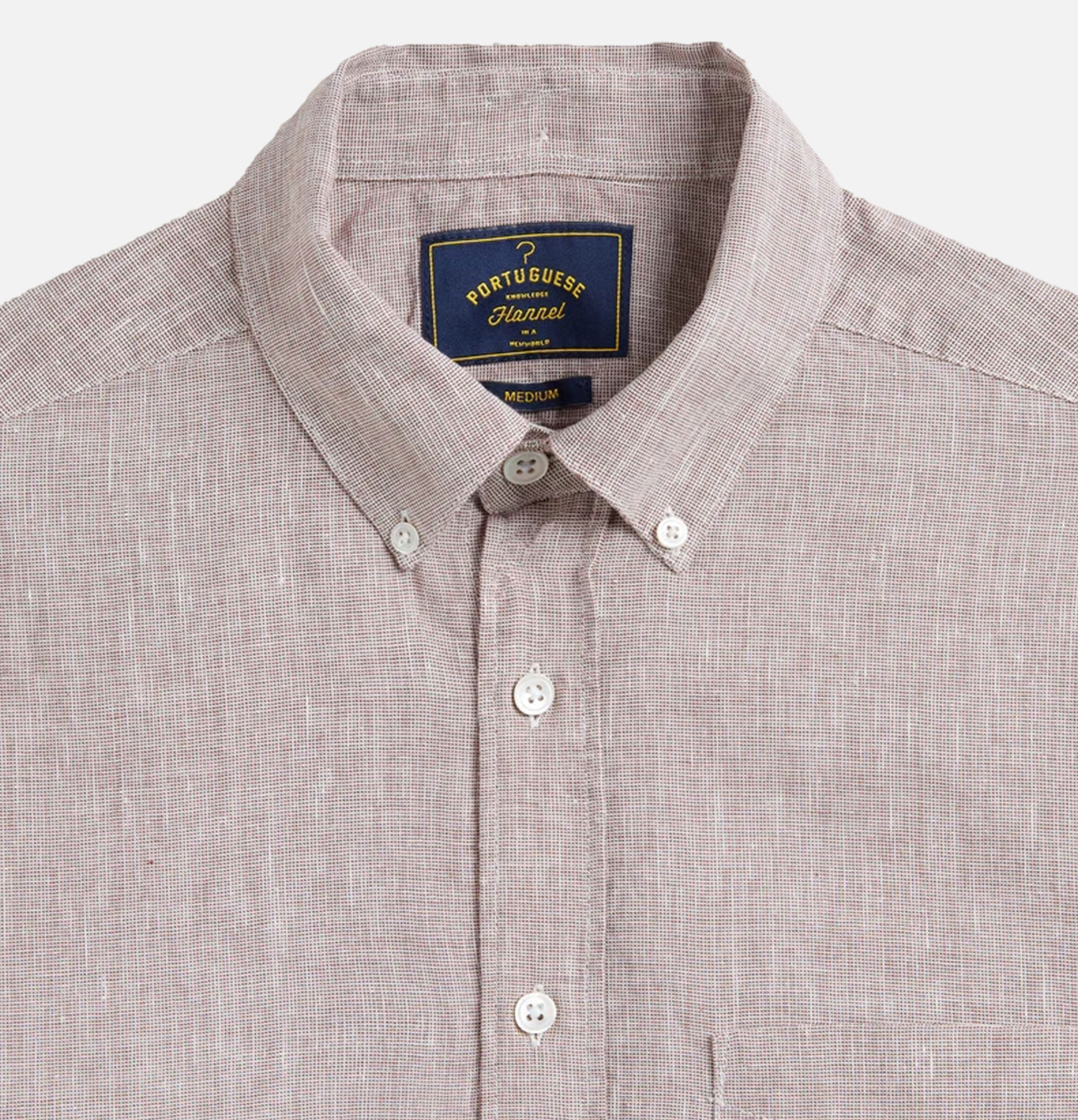 Portuguese Flannel Shirt Granular Burgundy