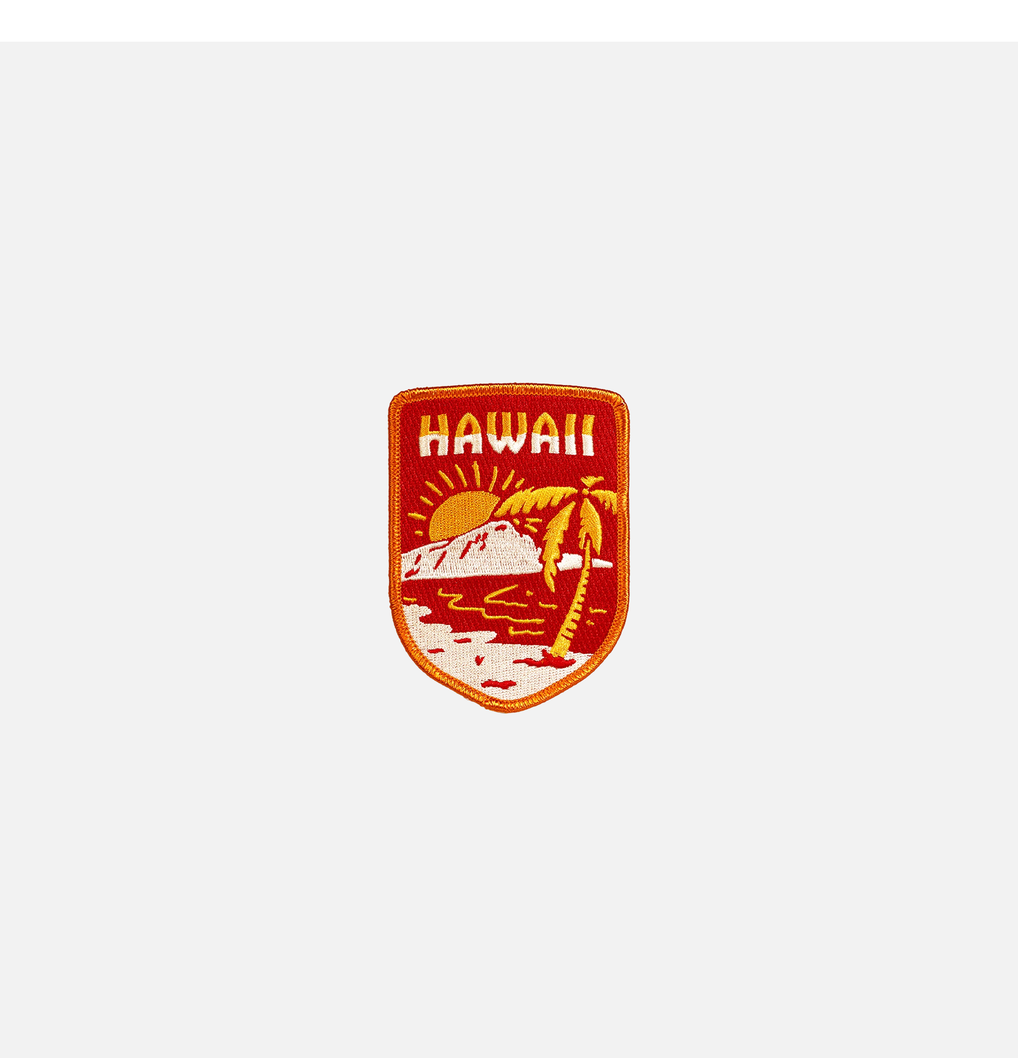 Oxford Pennant Patch Hawaii Brodé