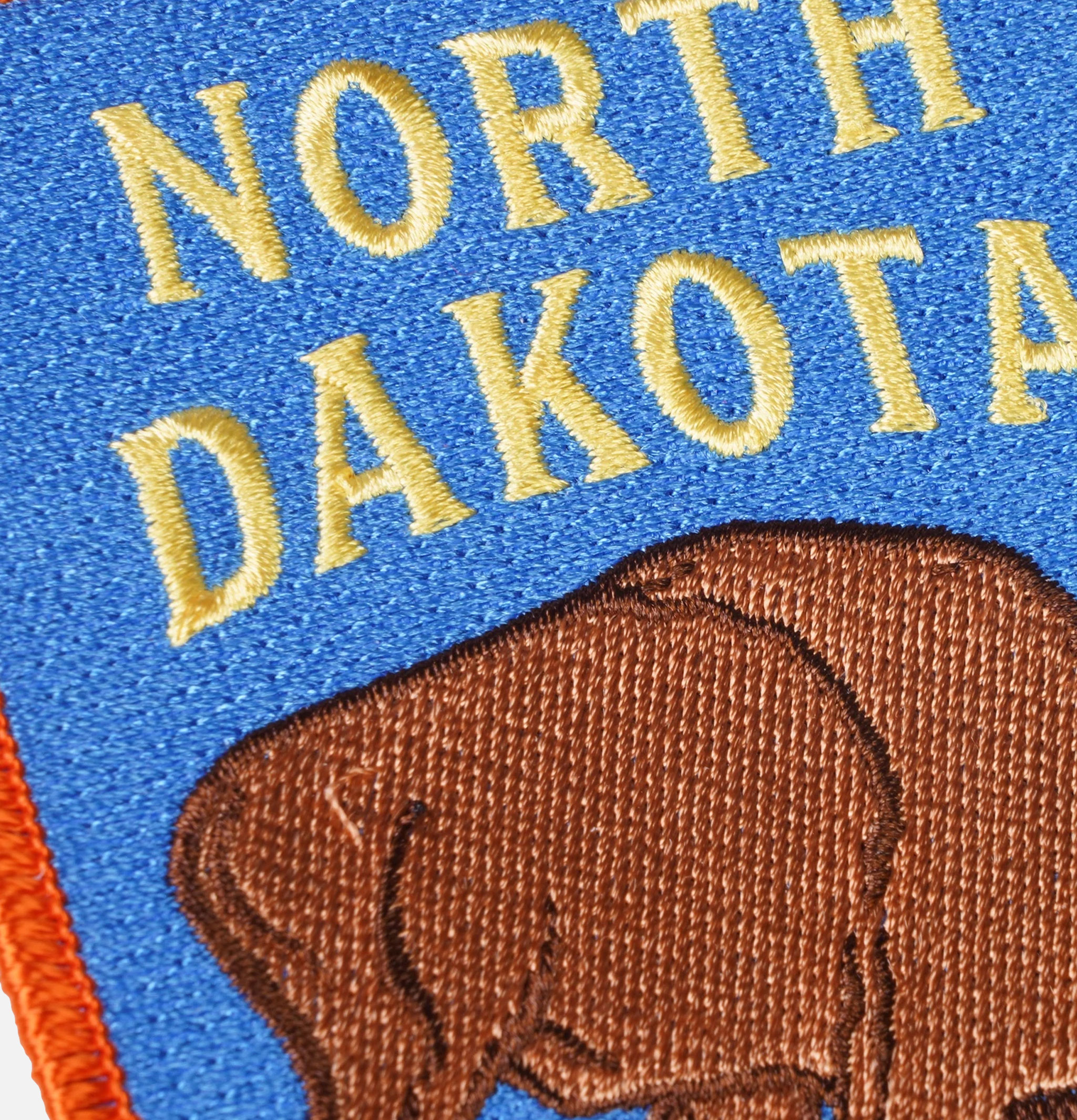 Oxford Pennant Patch North Dakota Brodé