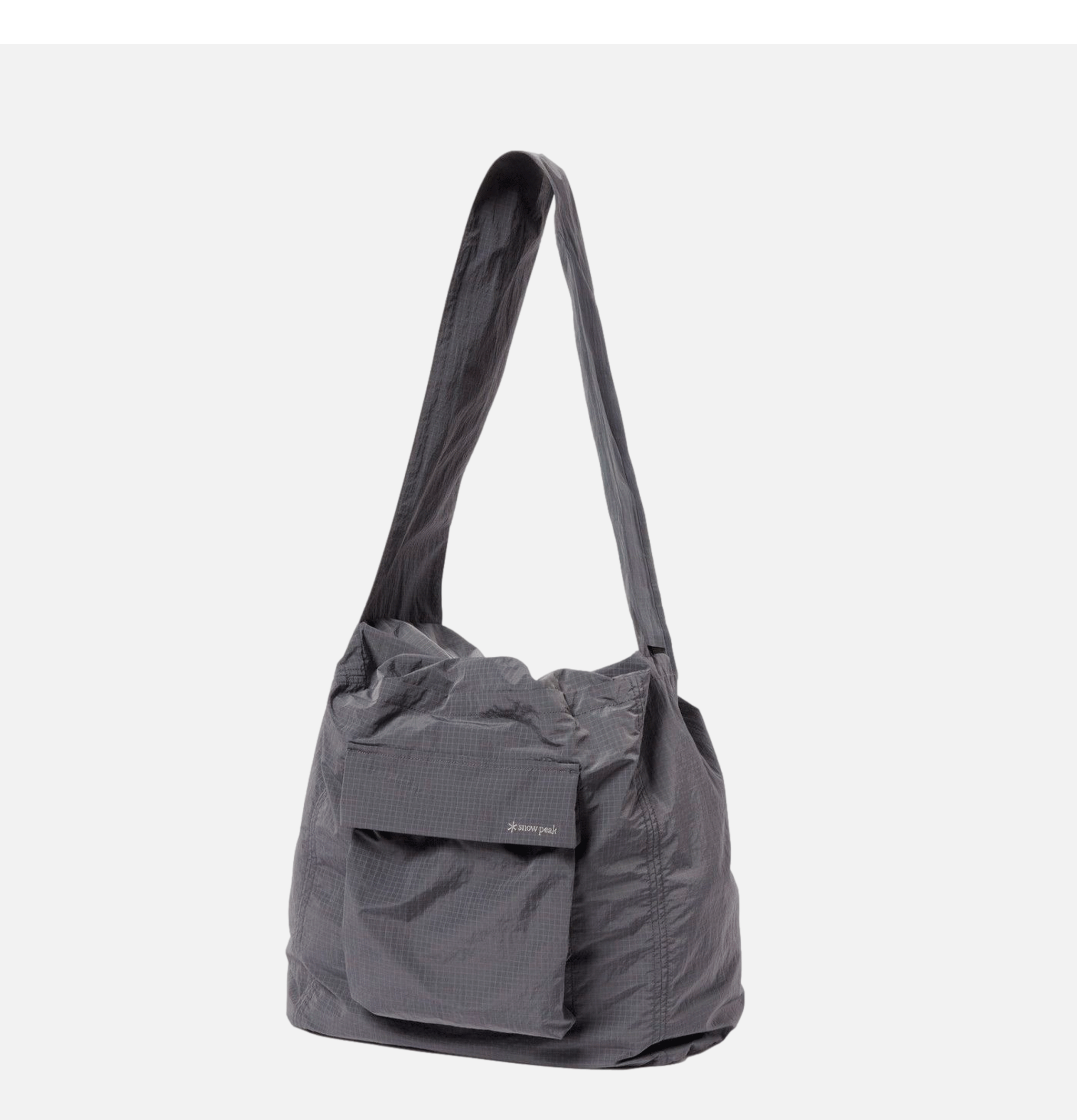 Snow Peak Ripstop Wrap Cross Bag Charcoal