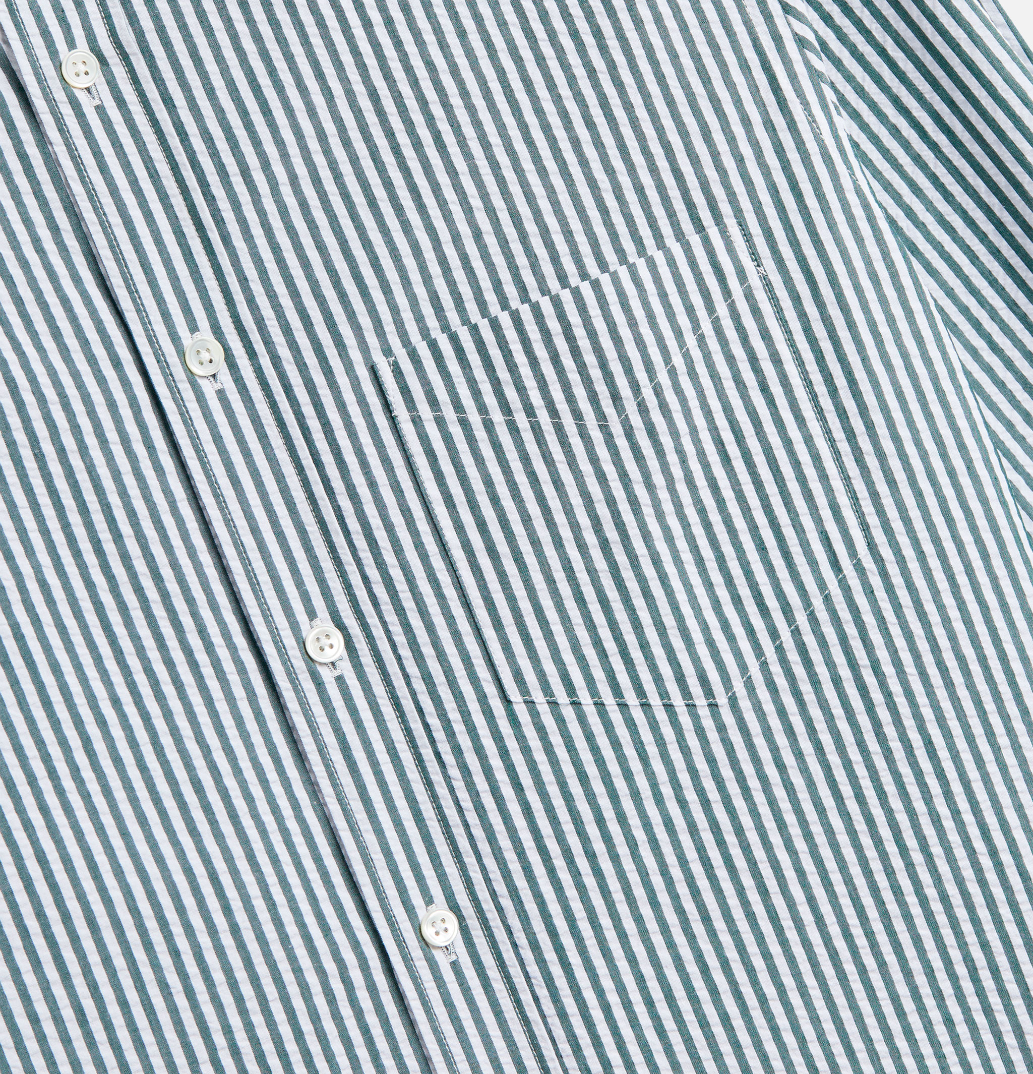 Portuguese Flannel Chemise Atlantico Stripe Green