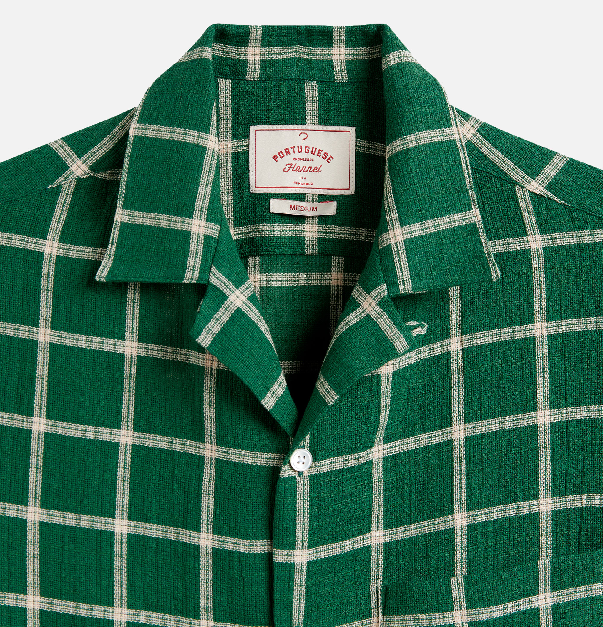 Portuguese Flannel Chemise Alvor Green