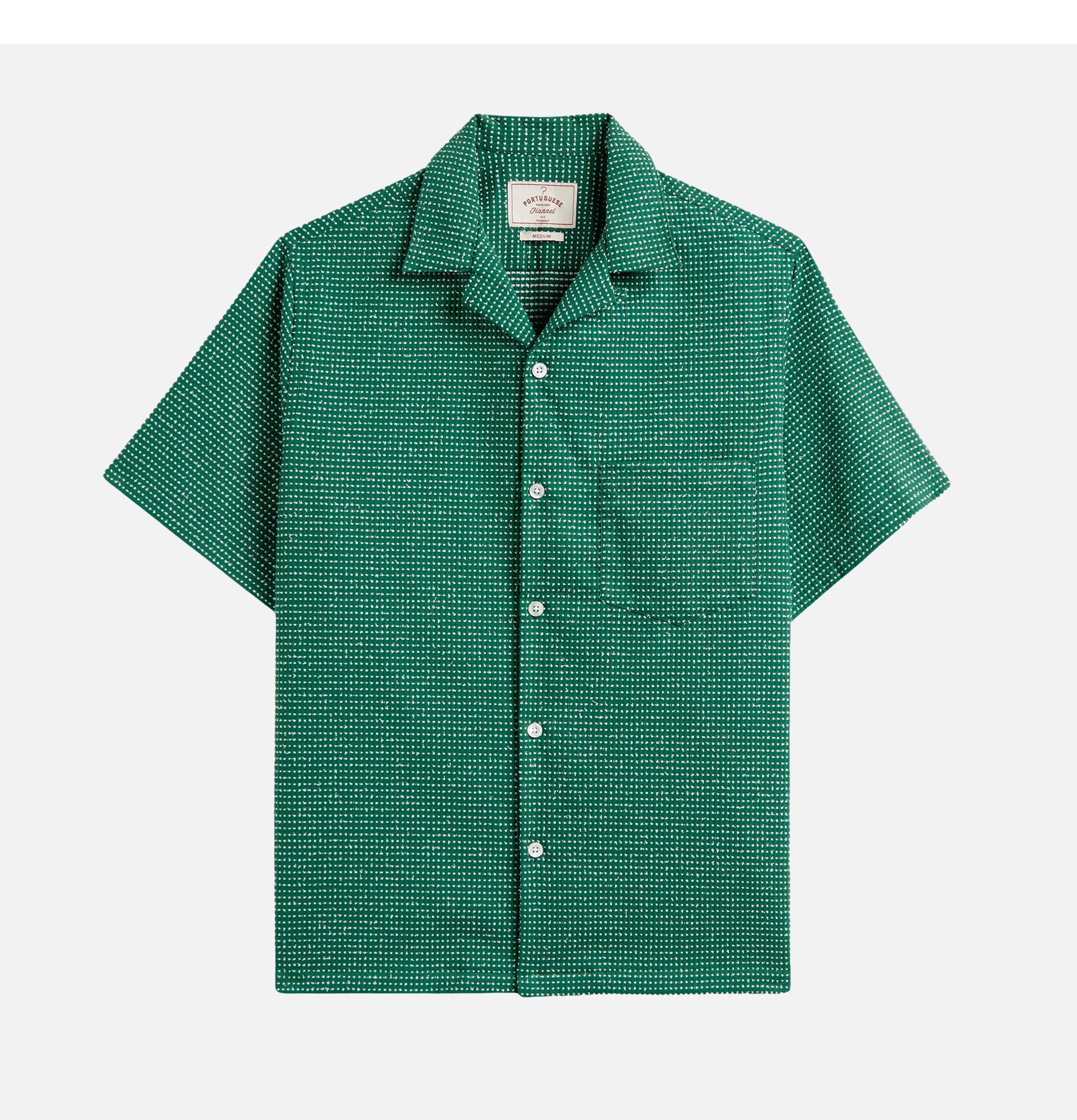 Portuguese Flannel Chemise Dots Green