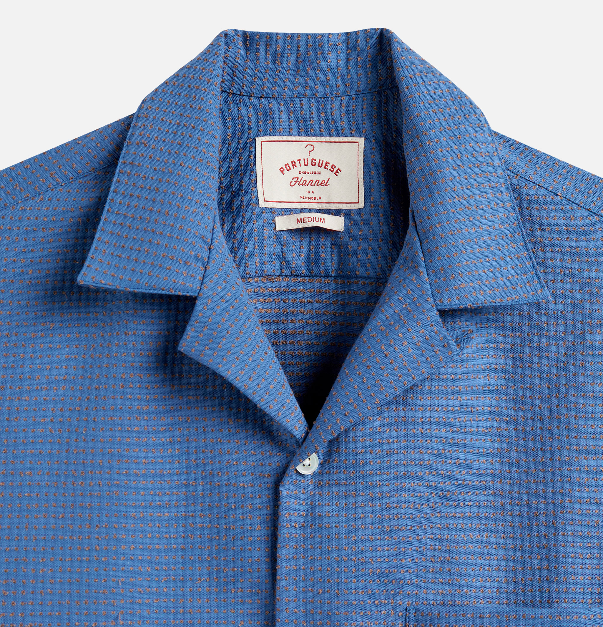 Portuguese Flannel Chemise Dots Blue