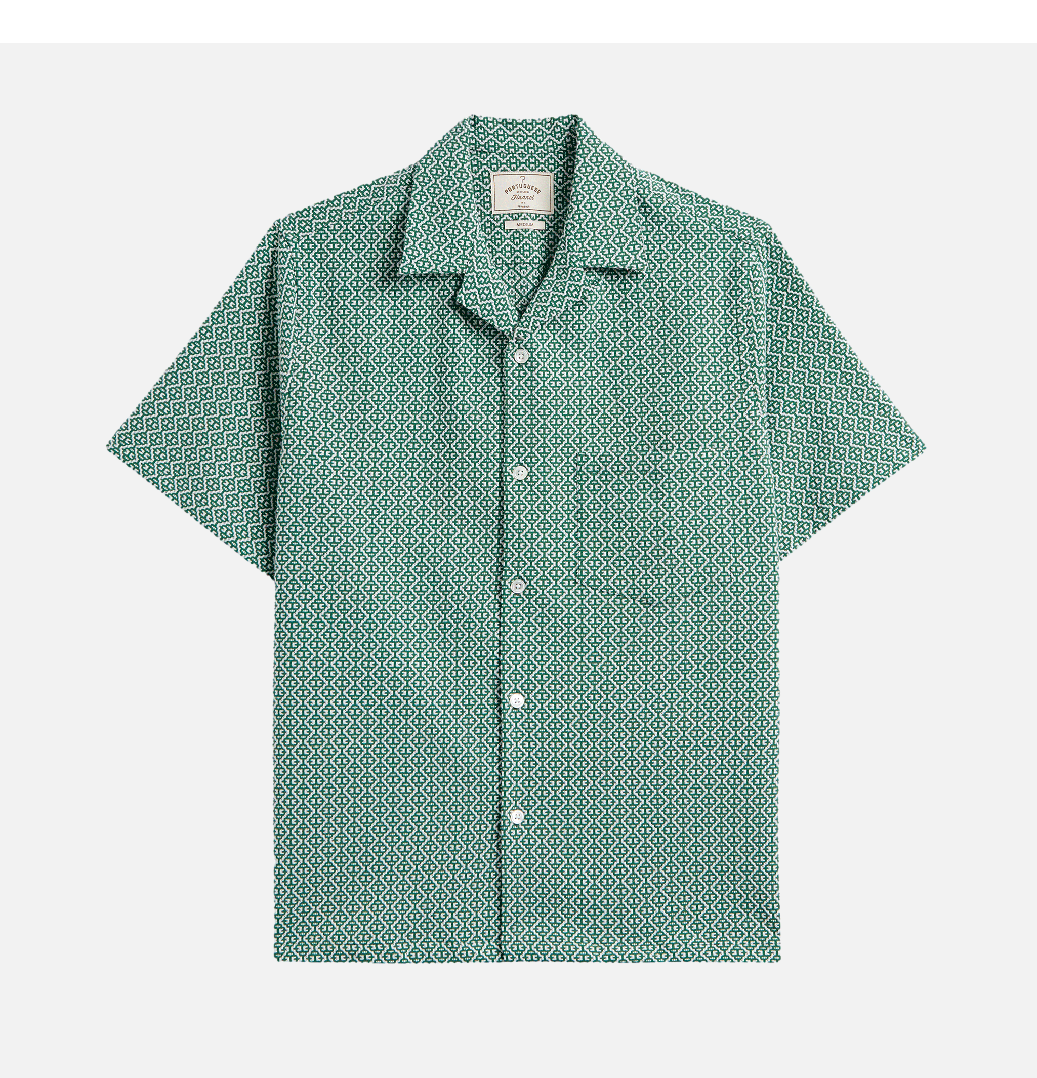 Portuguese Flannel Chemise Tile Green