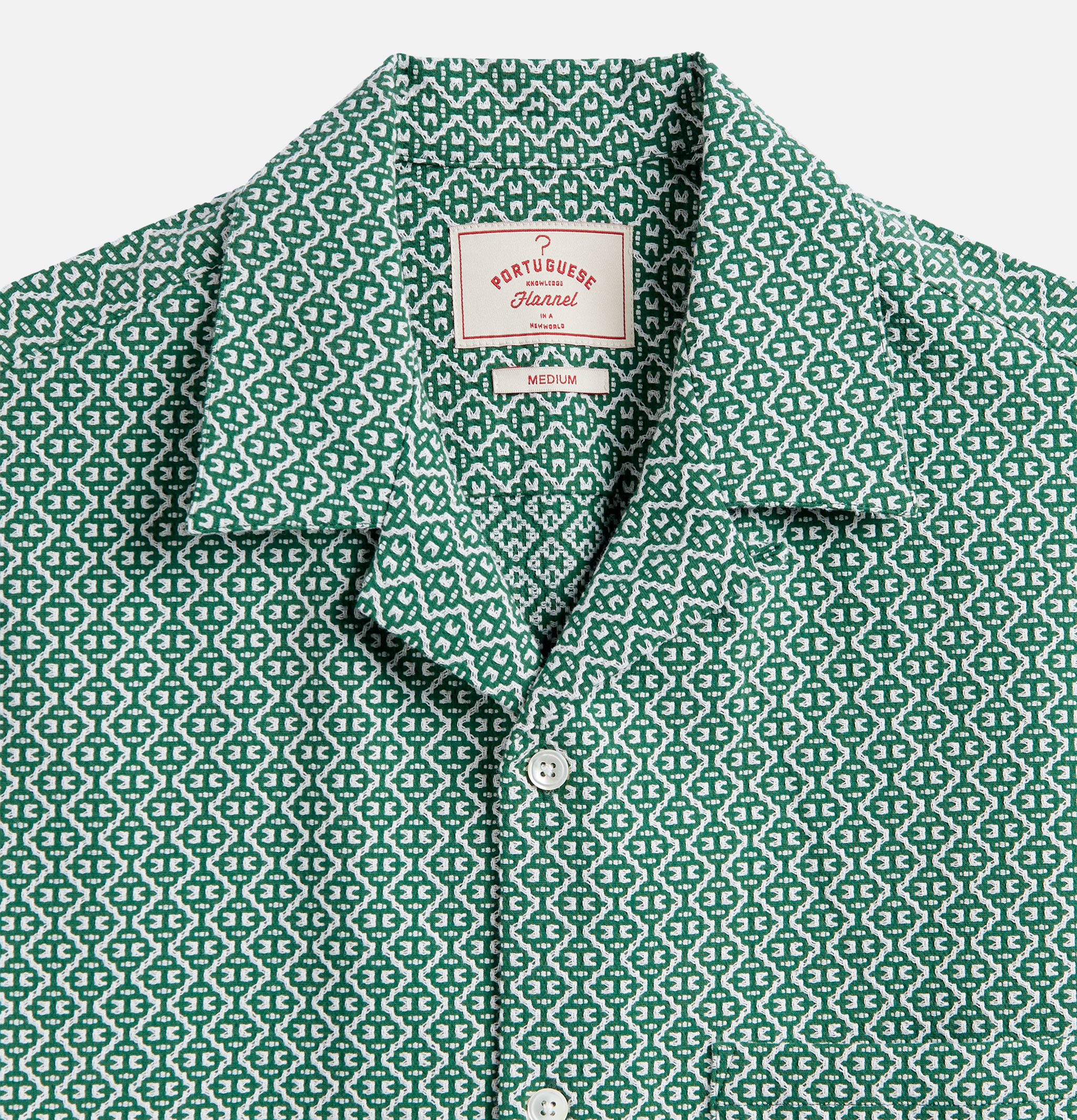 Portuguese Flannel Chemise Tile Green