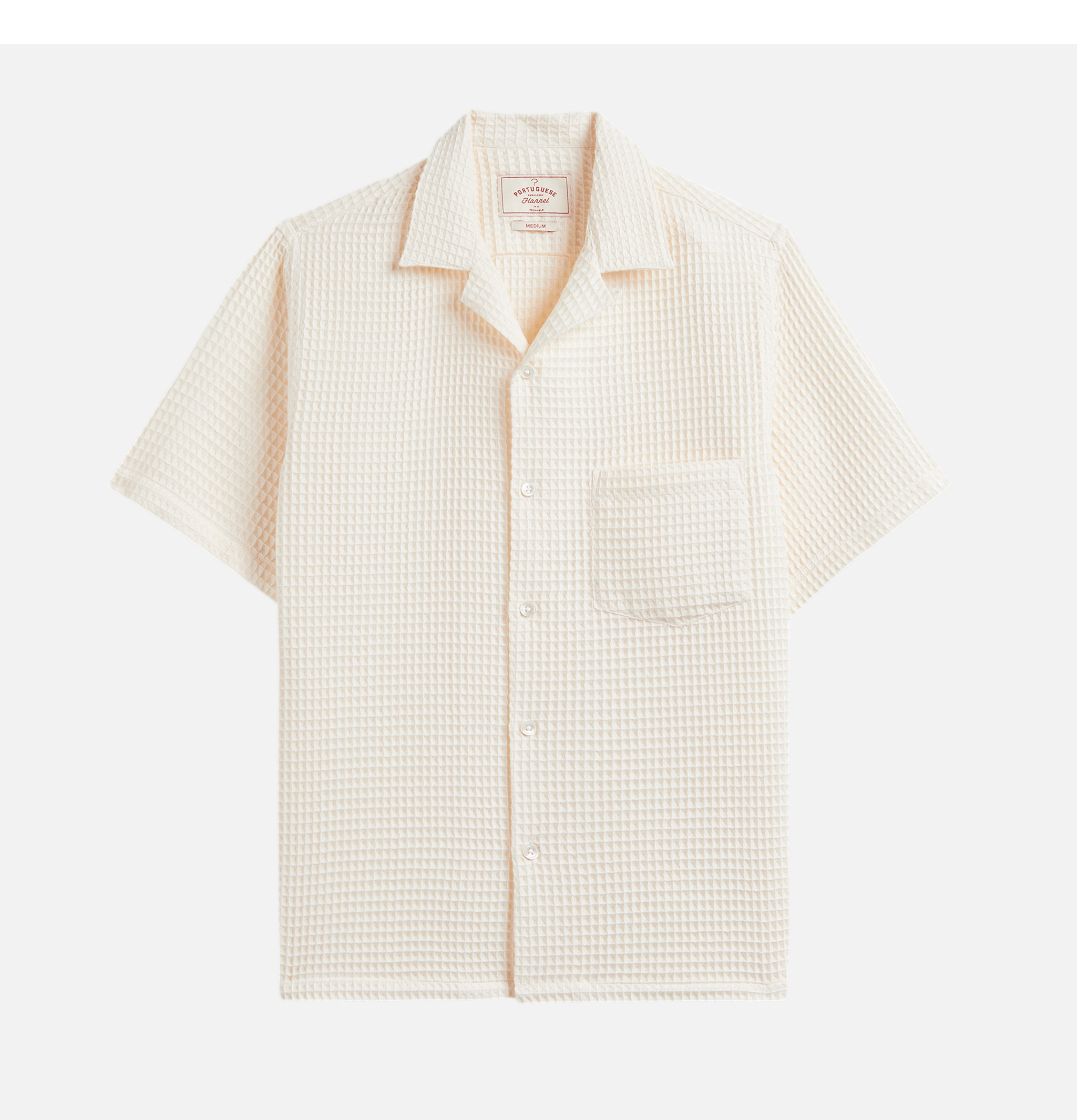 Portuguese Flannel Chemise Honey Comb White