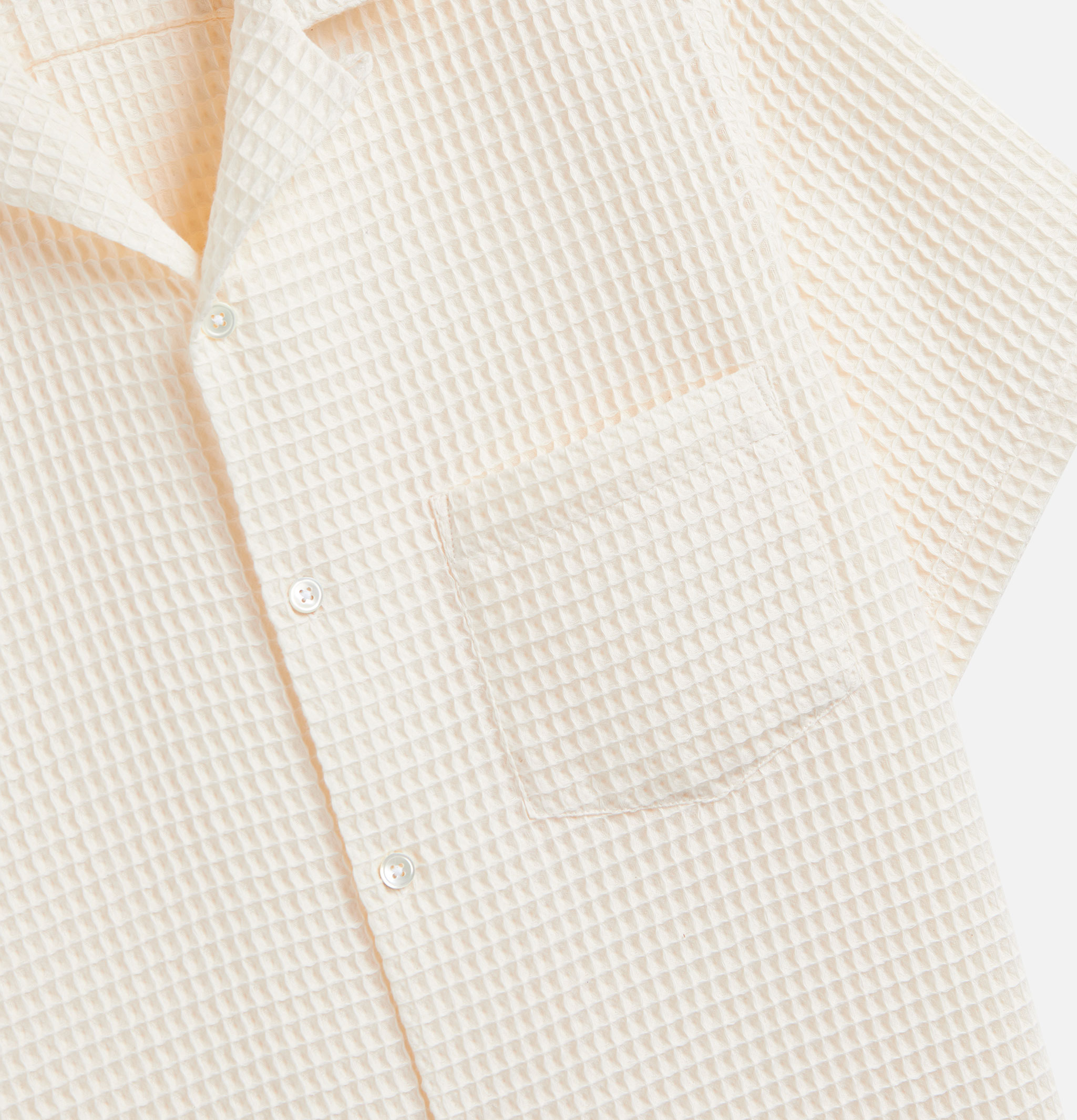 Portuguese Flannel Chemise Honey Comb White