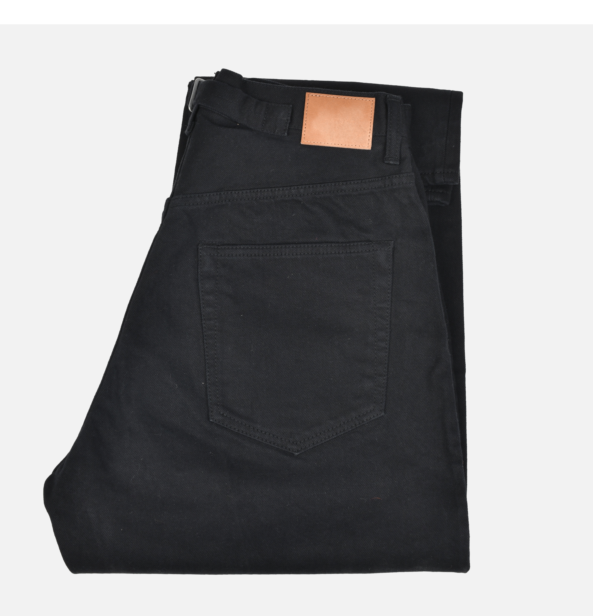 Hatski Back Buckle Denim Black