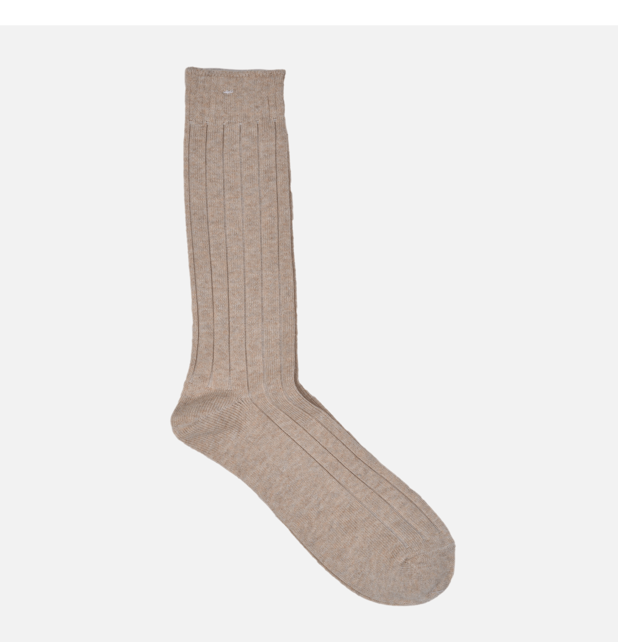 Anonymous ISM V-bold Rib Crew Socks Beige