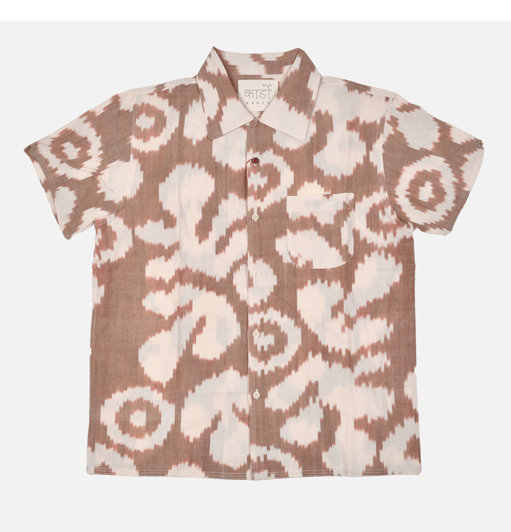 Kardo Chintan Shirt Ikat03 Natural