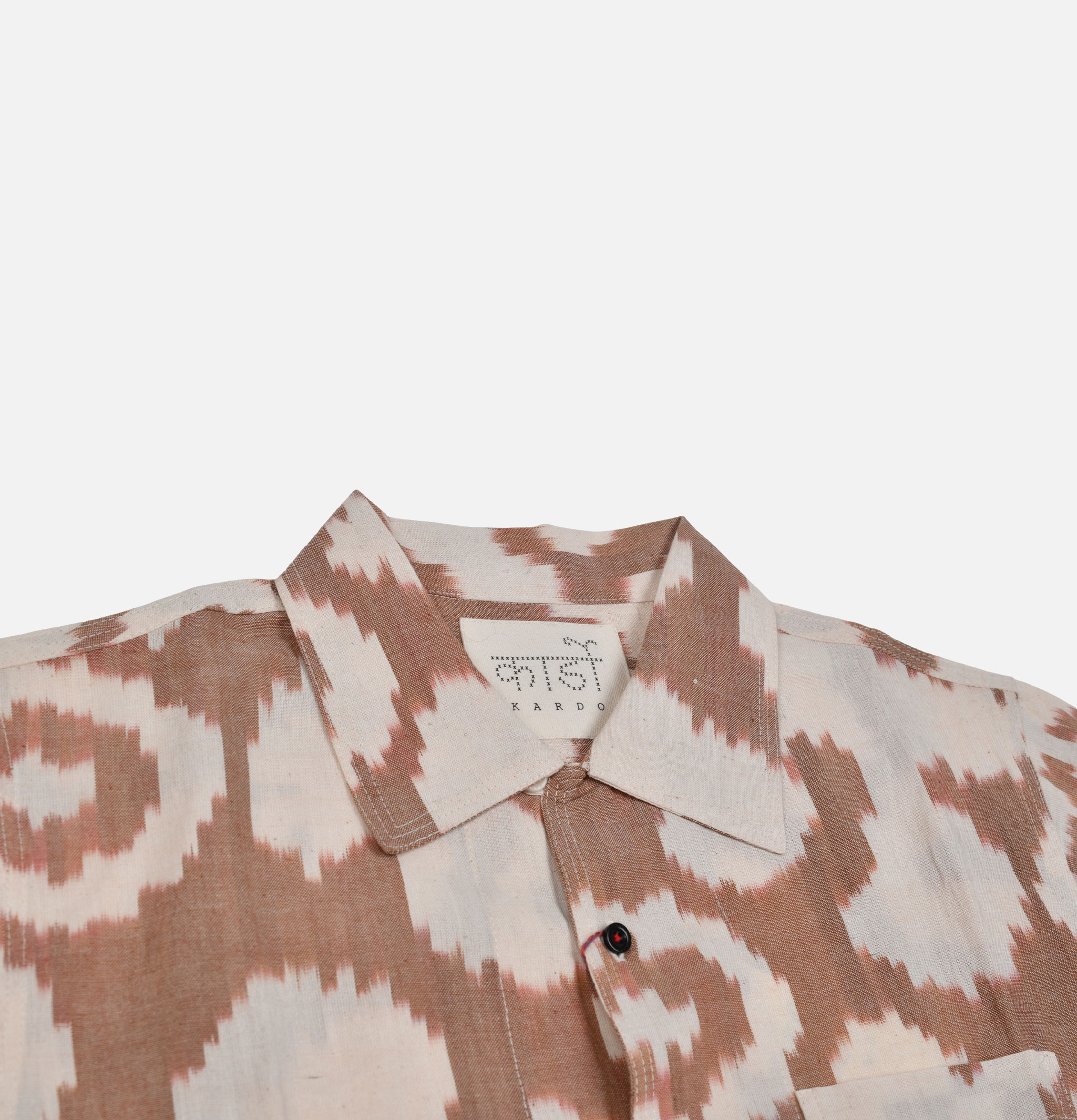 Kardo Chintan Shirt Ikat03 Natural