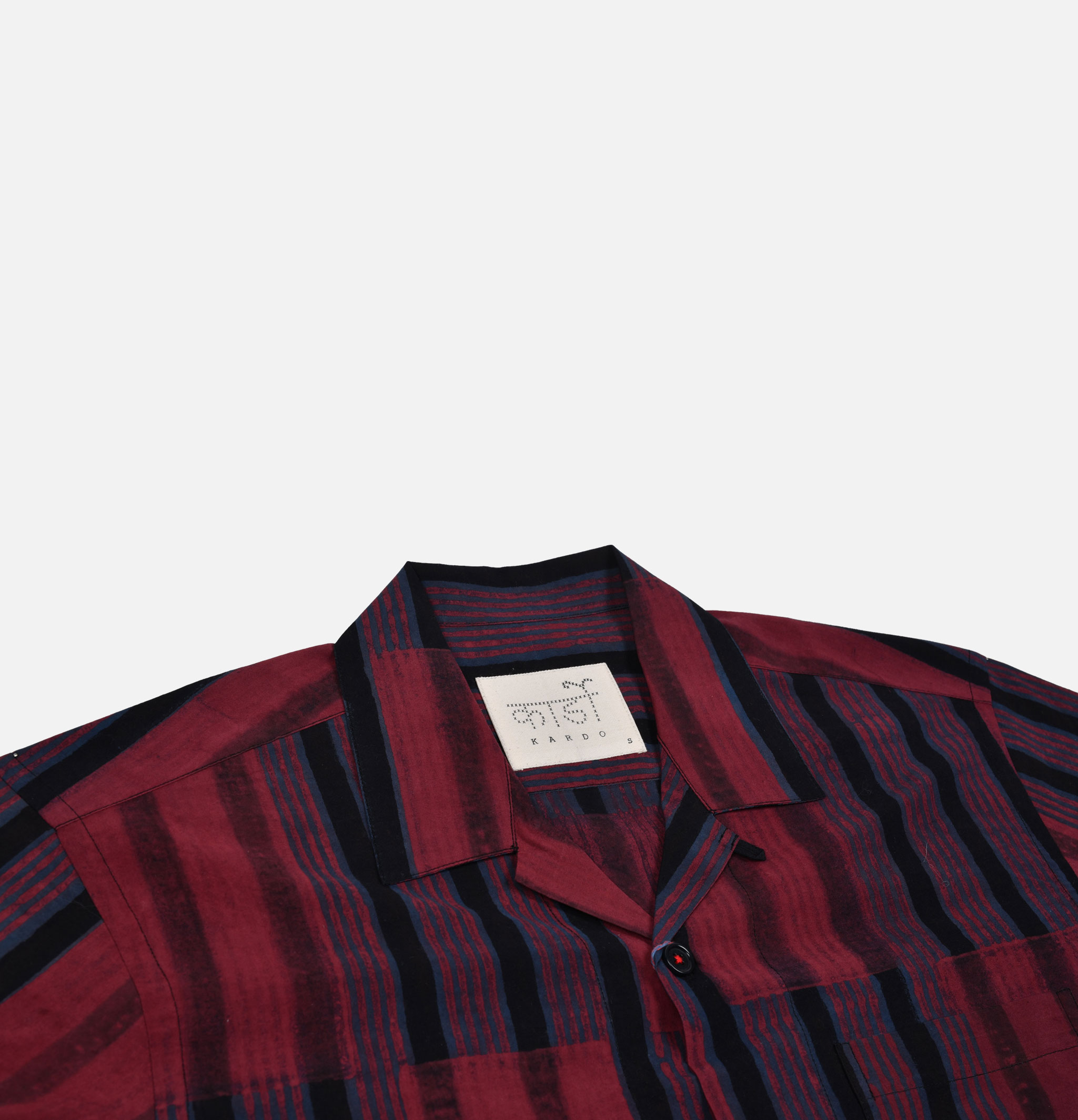 Kardo Ronen Shirt Ajrakh02 Slate Blue