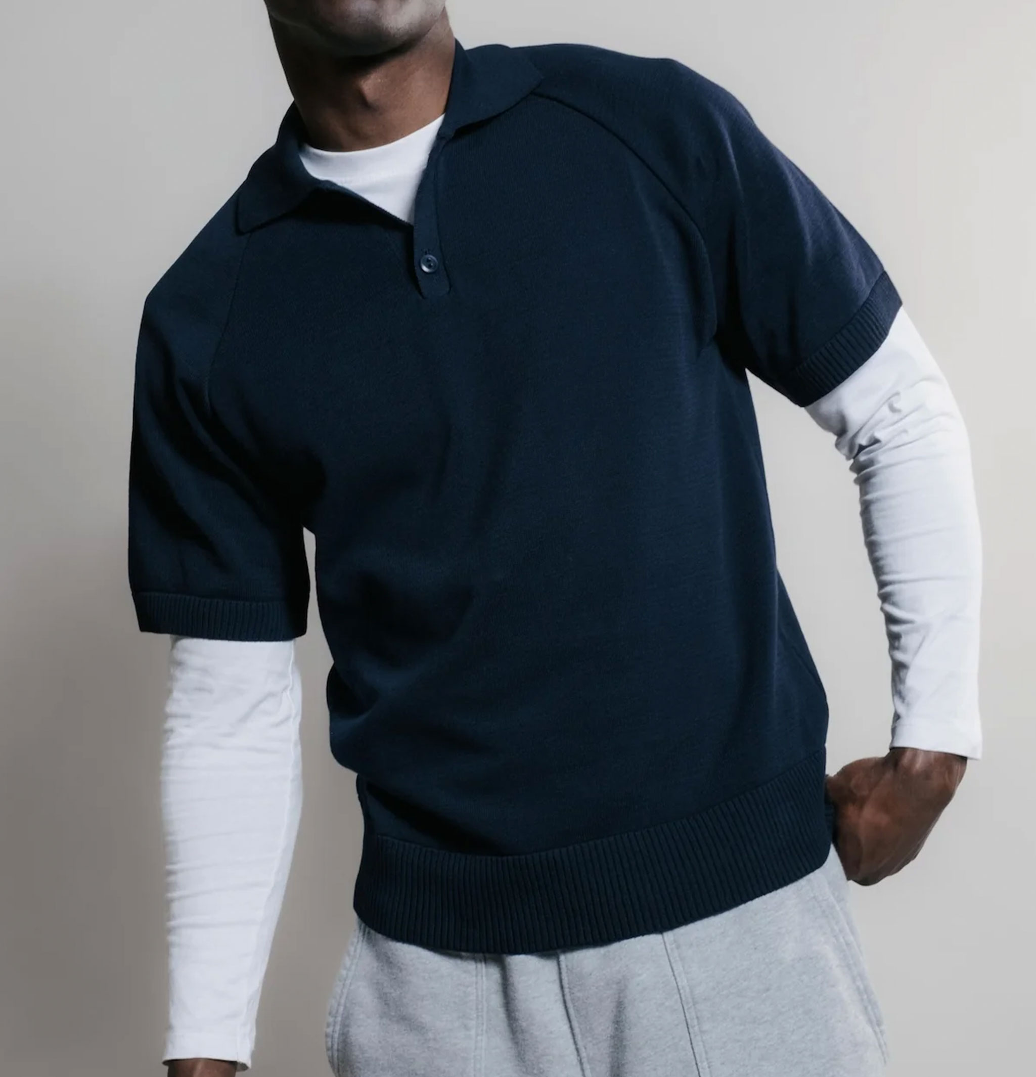 Nitto Knitwear Sevan Polo Navy