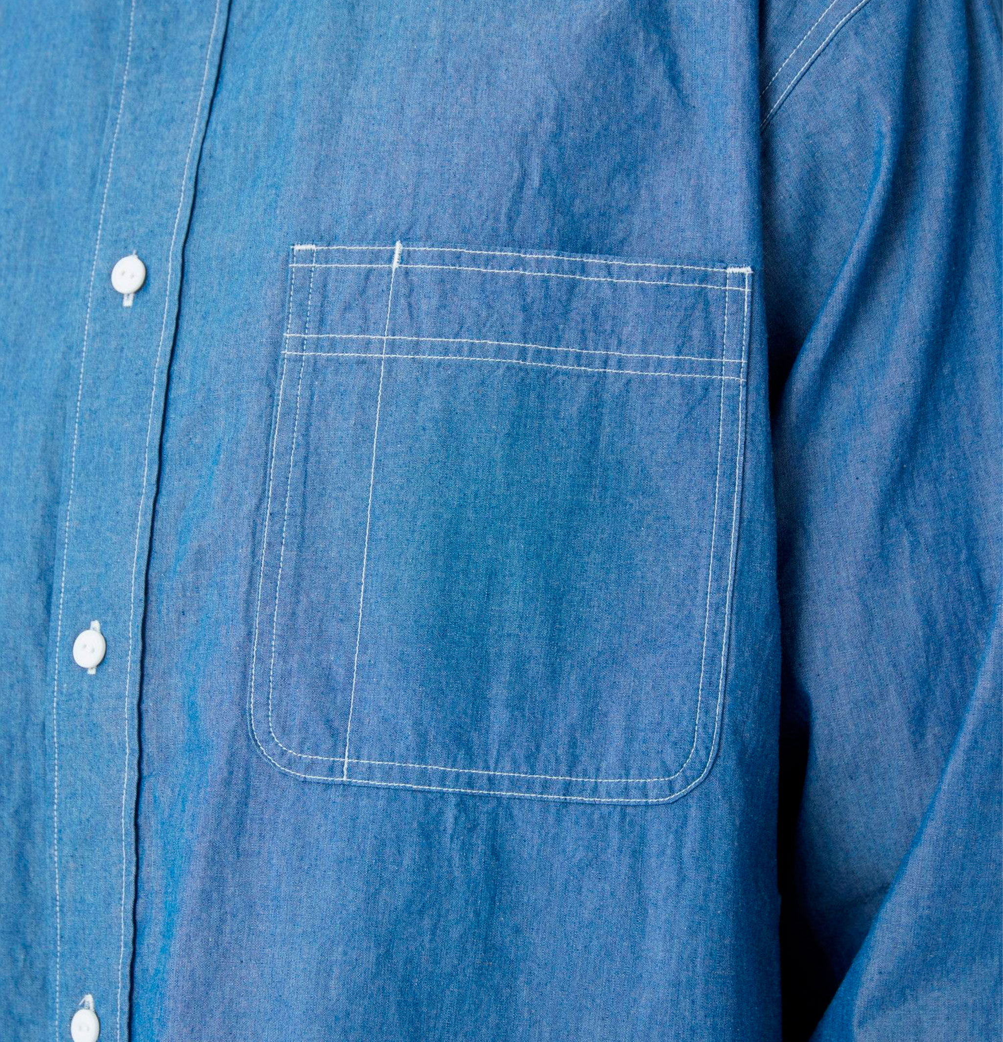 Snow Peak Chambray Work Shirt Blue