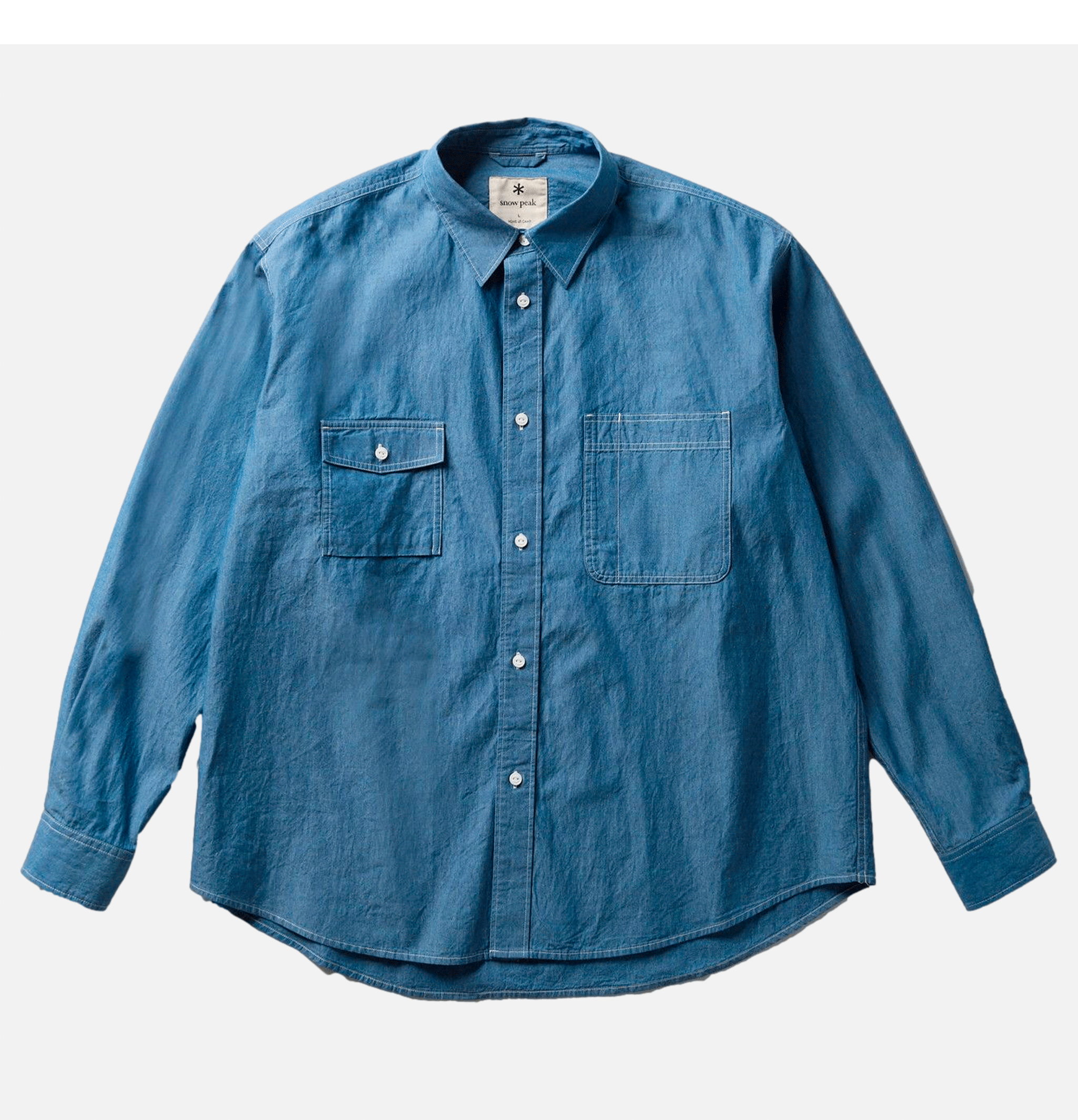 Snow Peak Chambray Work Shirt Blue