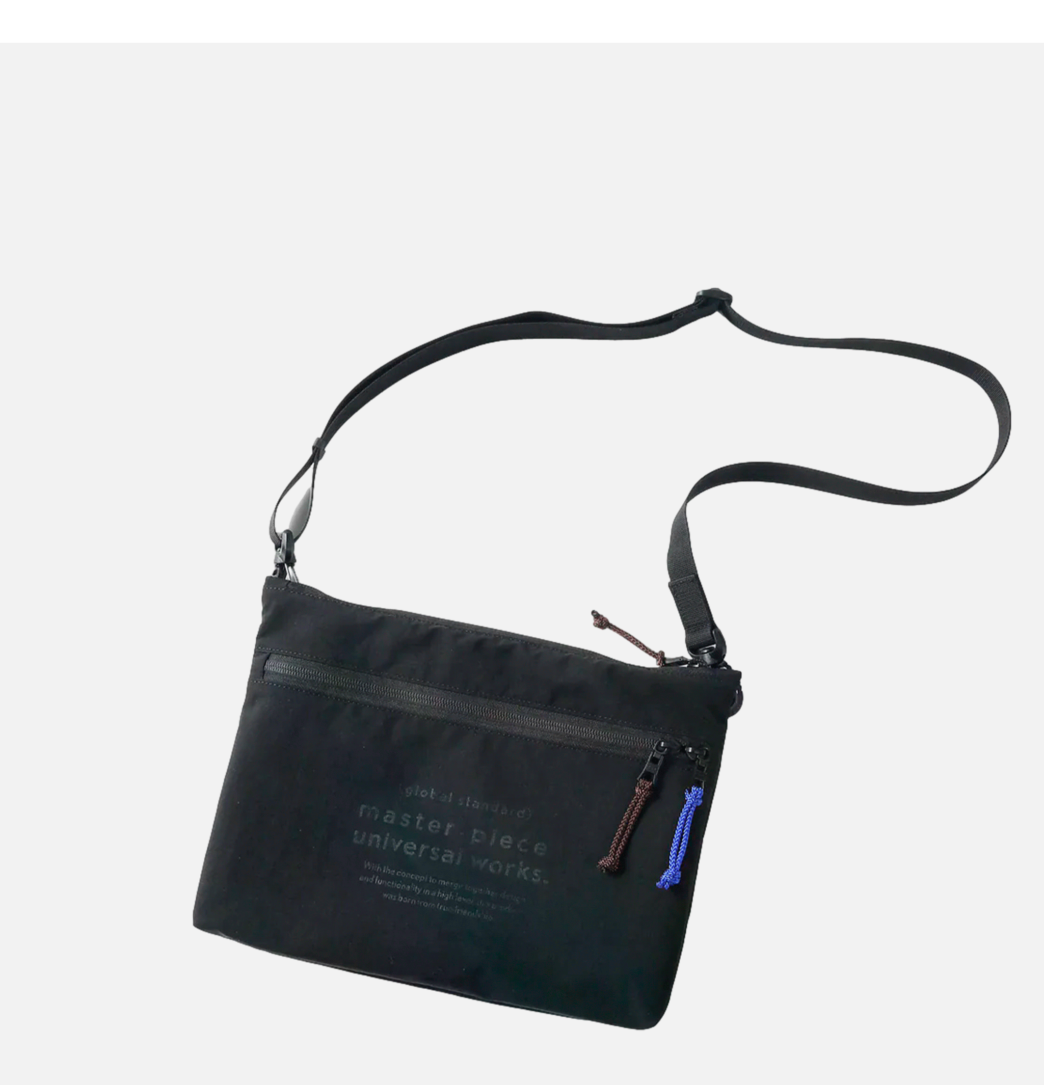 Master Pieces x Universal Works Sacoche Canvas Black