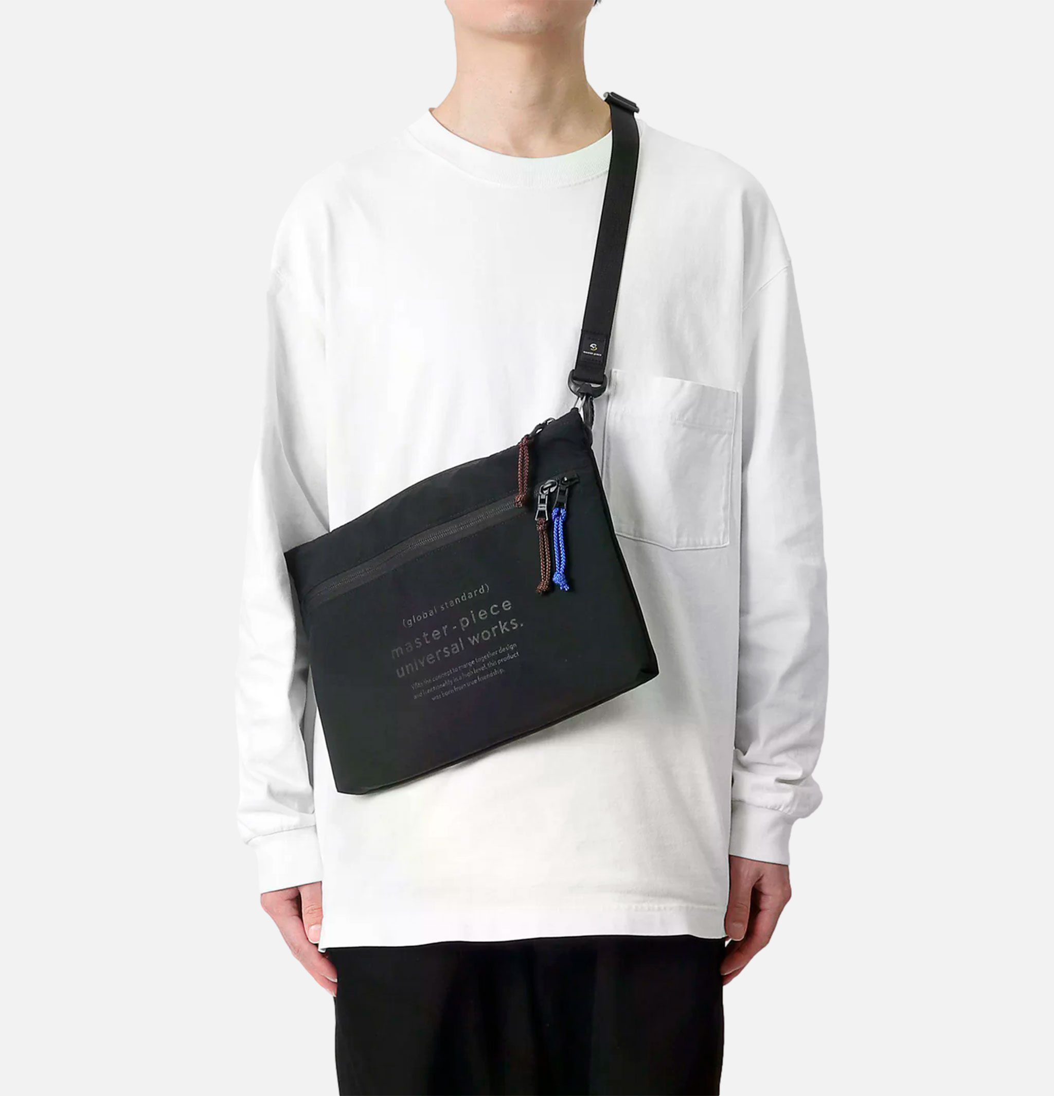 Master Pieces x Universal Works Sacoche Canvas Black