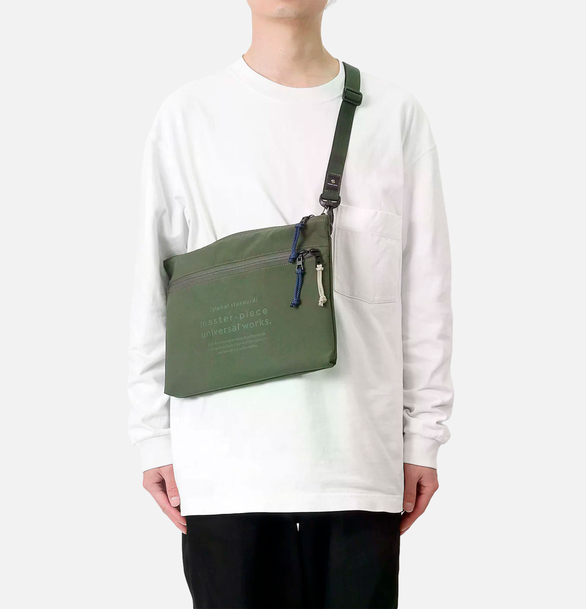 Master Pieces x Universal Works Sacoche Canvas Olive