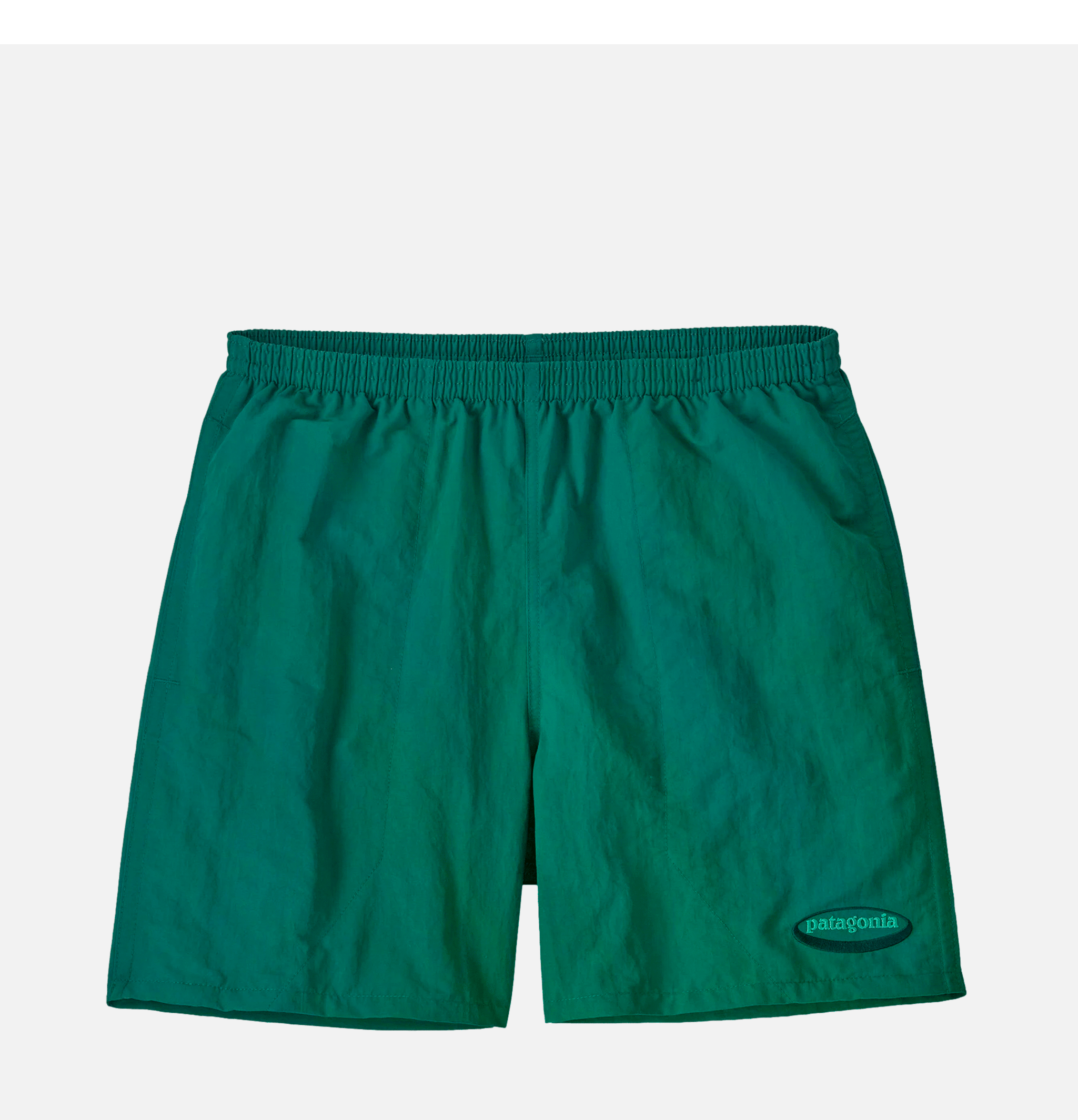 Patagonia Men's Baggies Shorts Oval Logo Gem Green