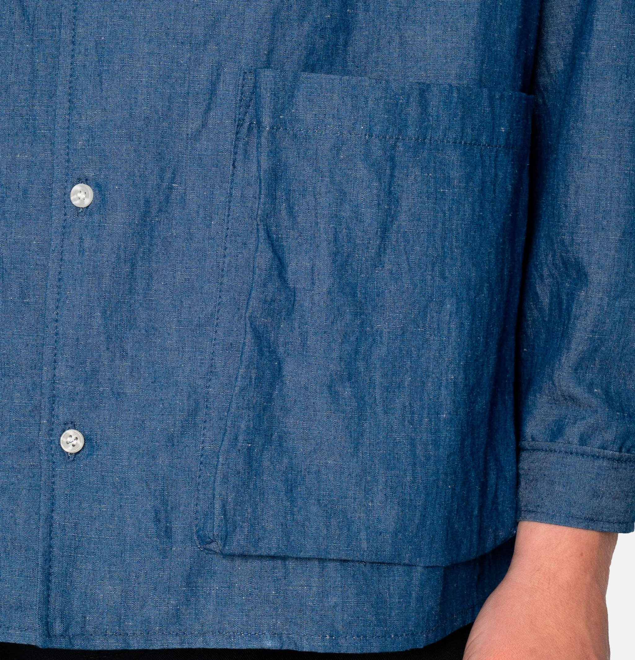 Naked & Famous Wise Guy Linen Blend Denim Jkt