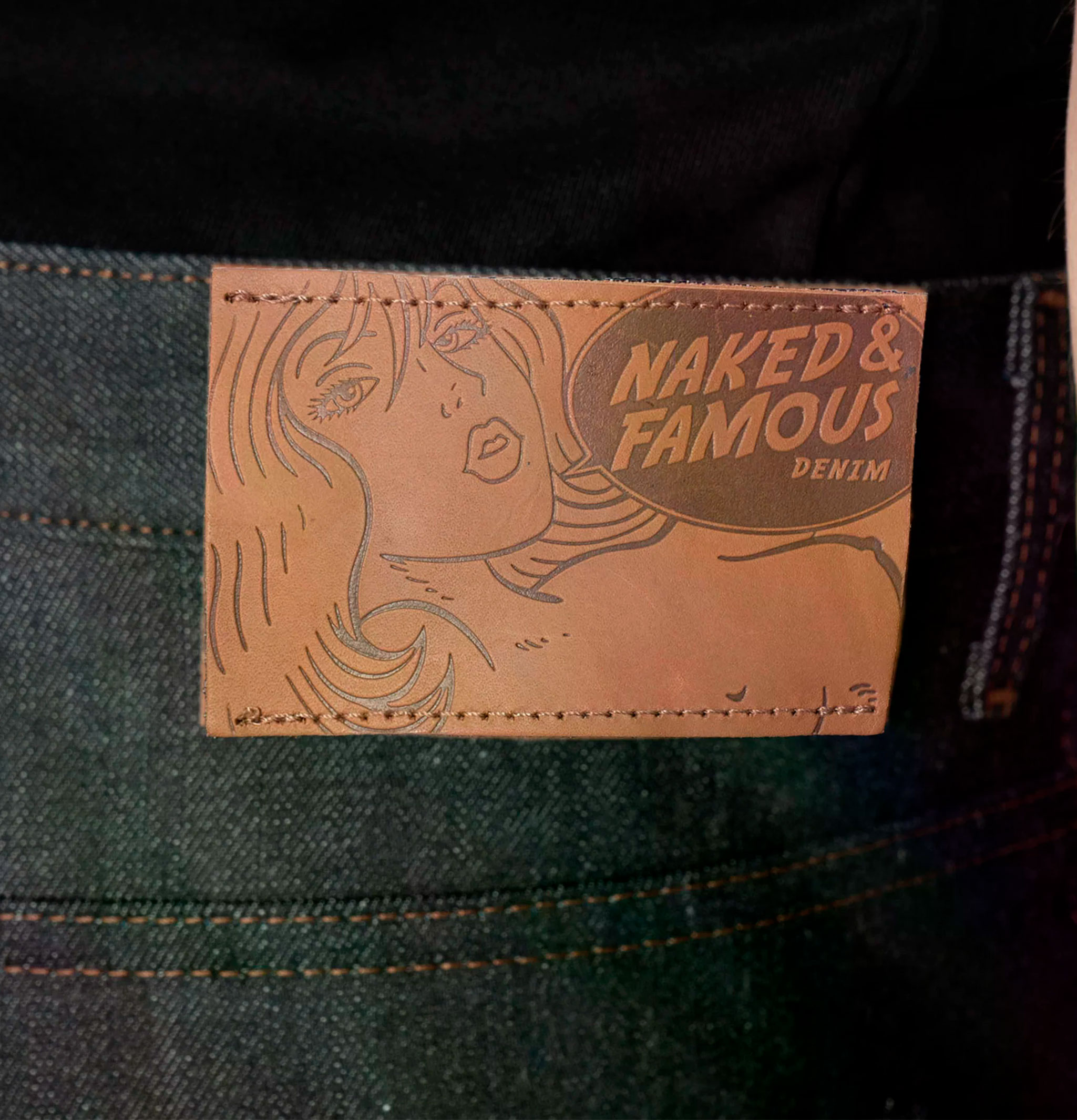 Naked & Famous Groovy Guy Blue Grass Selvedge